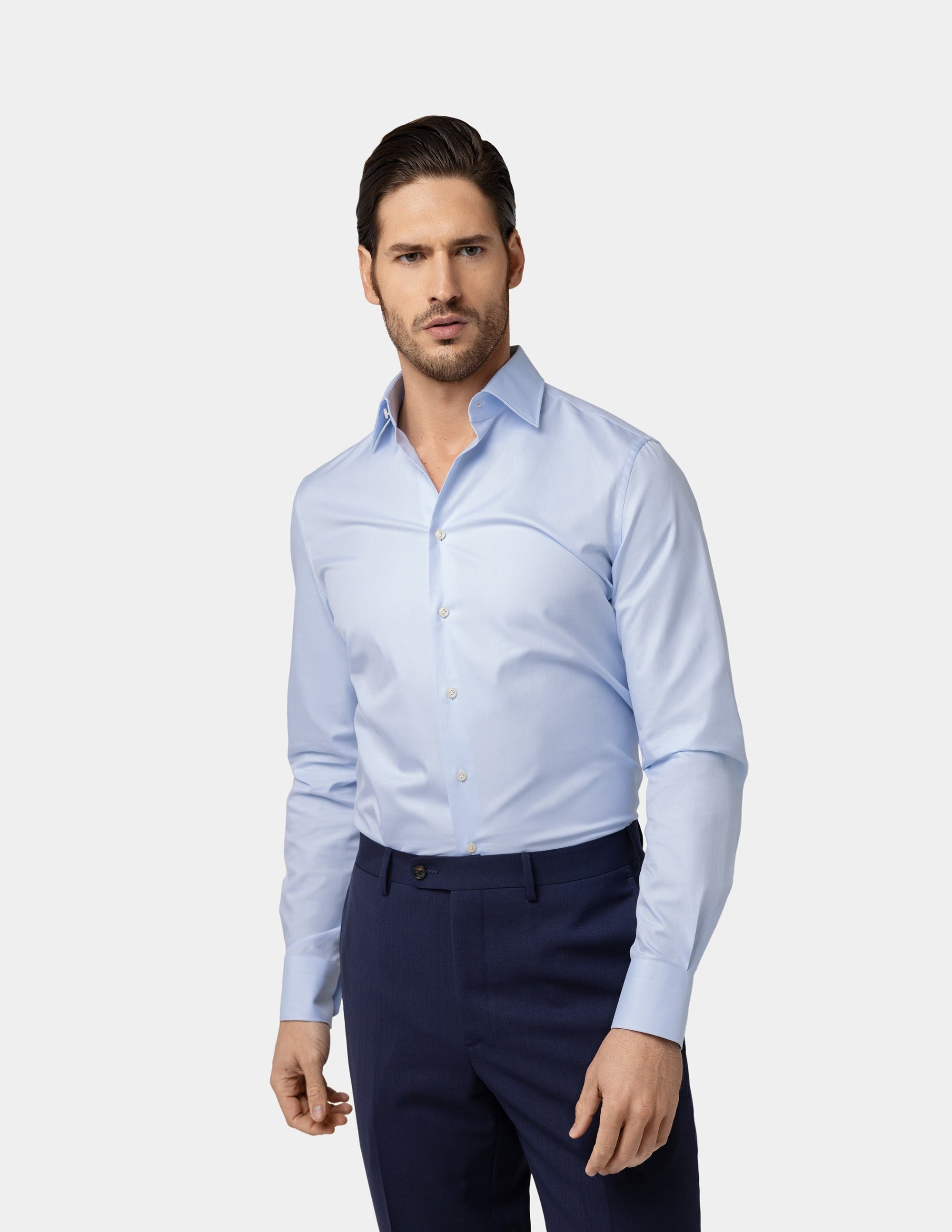 Blue Slim Fit Shirt - Samir Bachkami