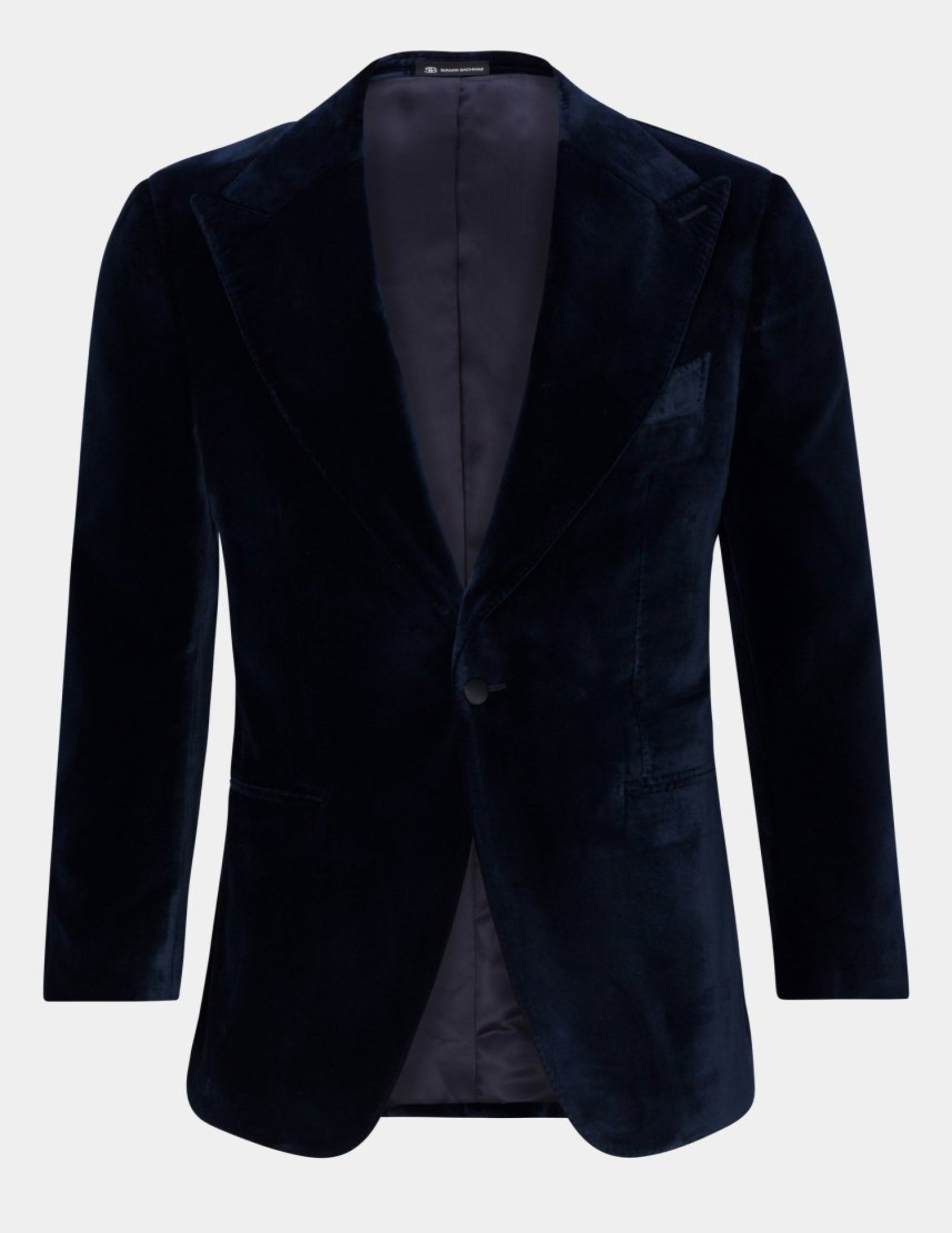 Blue Velvet Single Breasted Jacket - Samir Bachkami