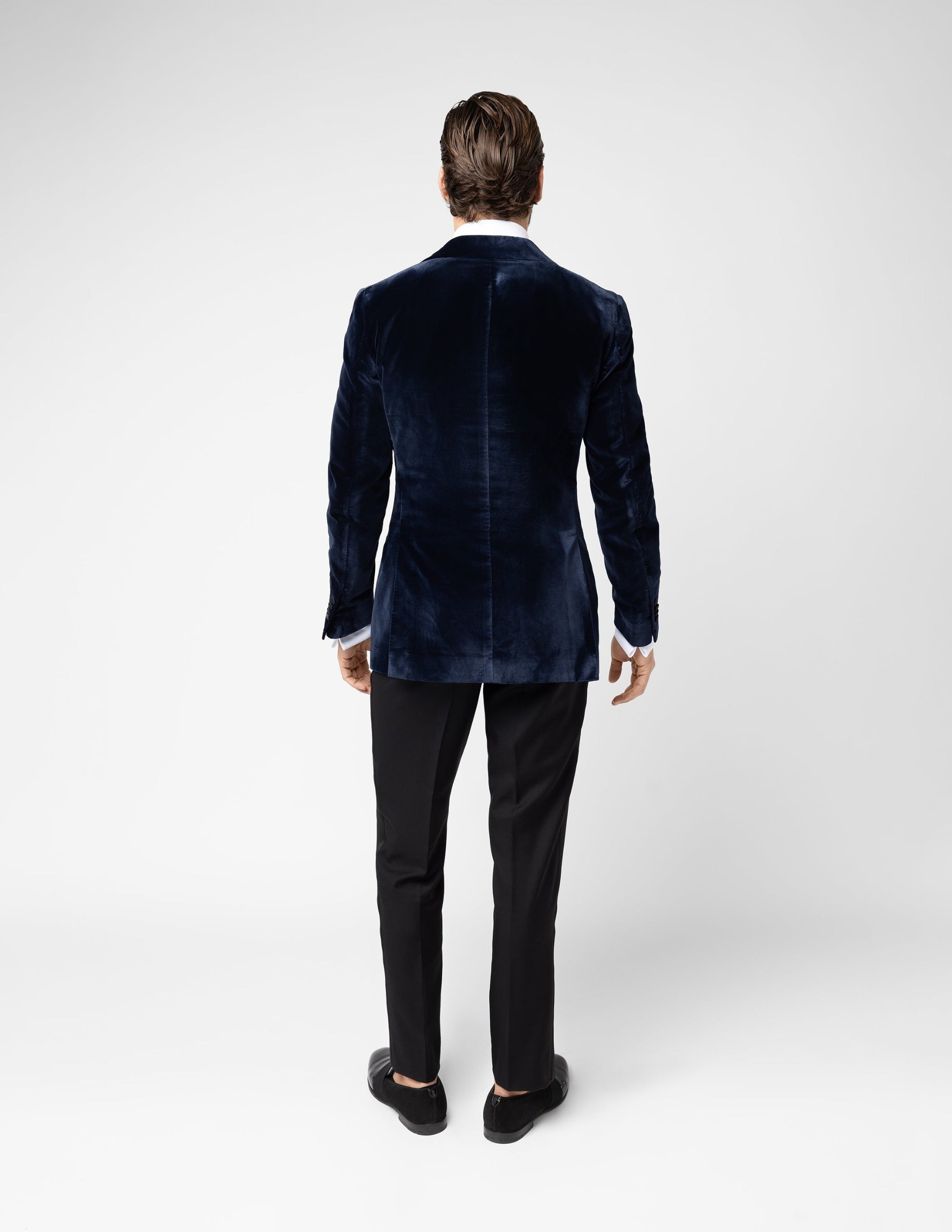 Blue Velvet Single Breasted Jacket - Samir Bachkami