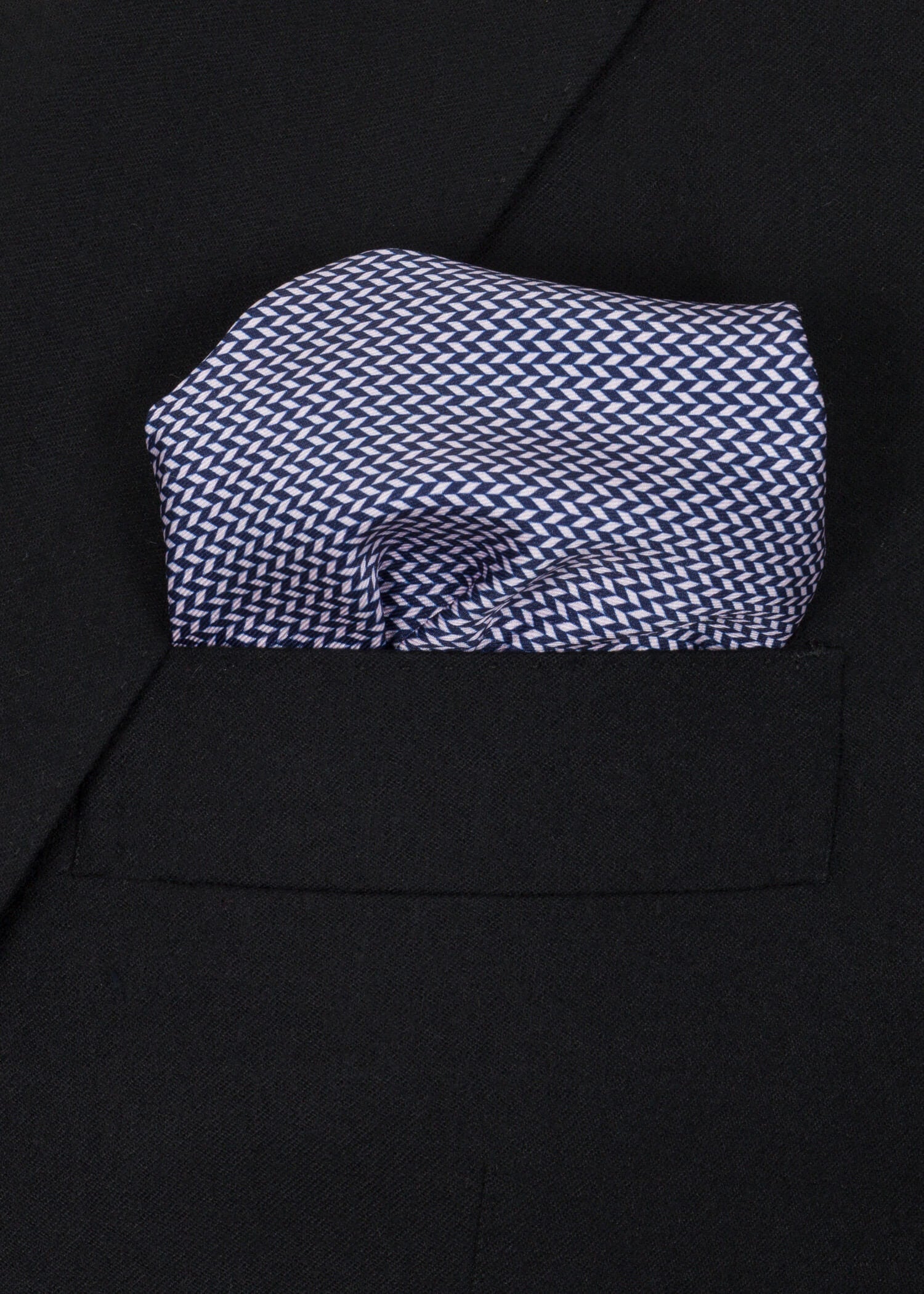 Blue White Arrows Pocket Square - Samir Bachkami