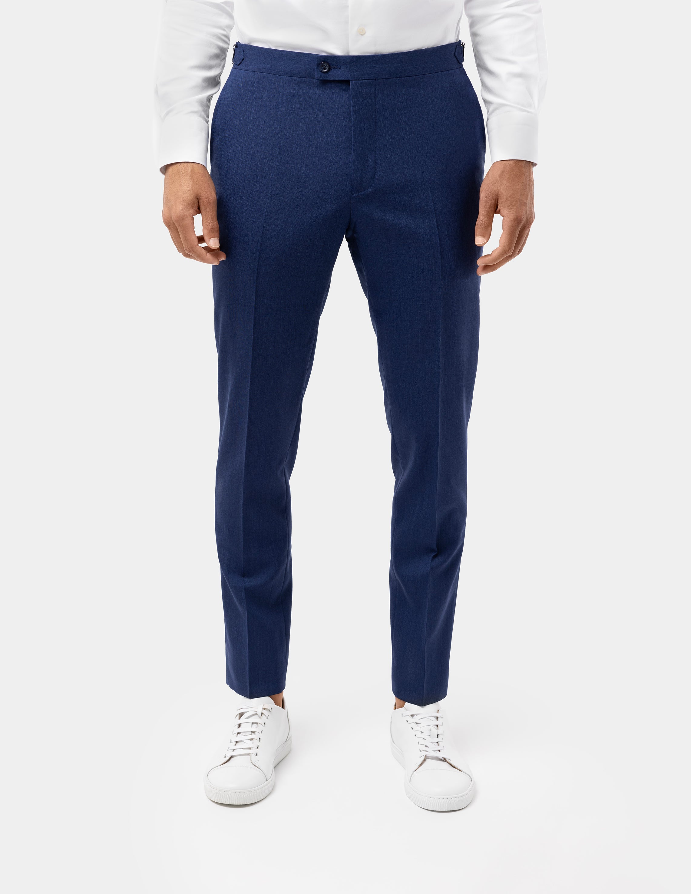 Blue Wool Trousers - Samir Bachkami