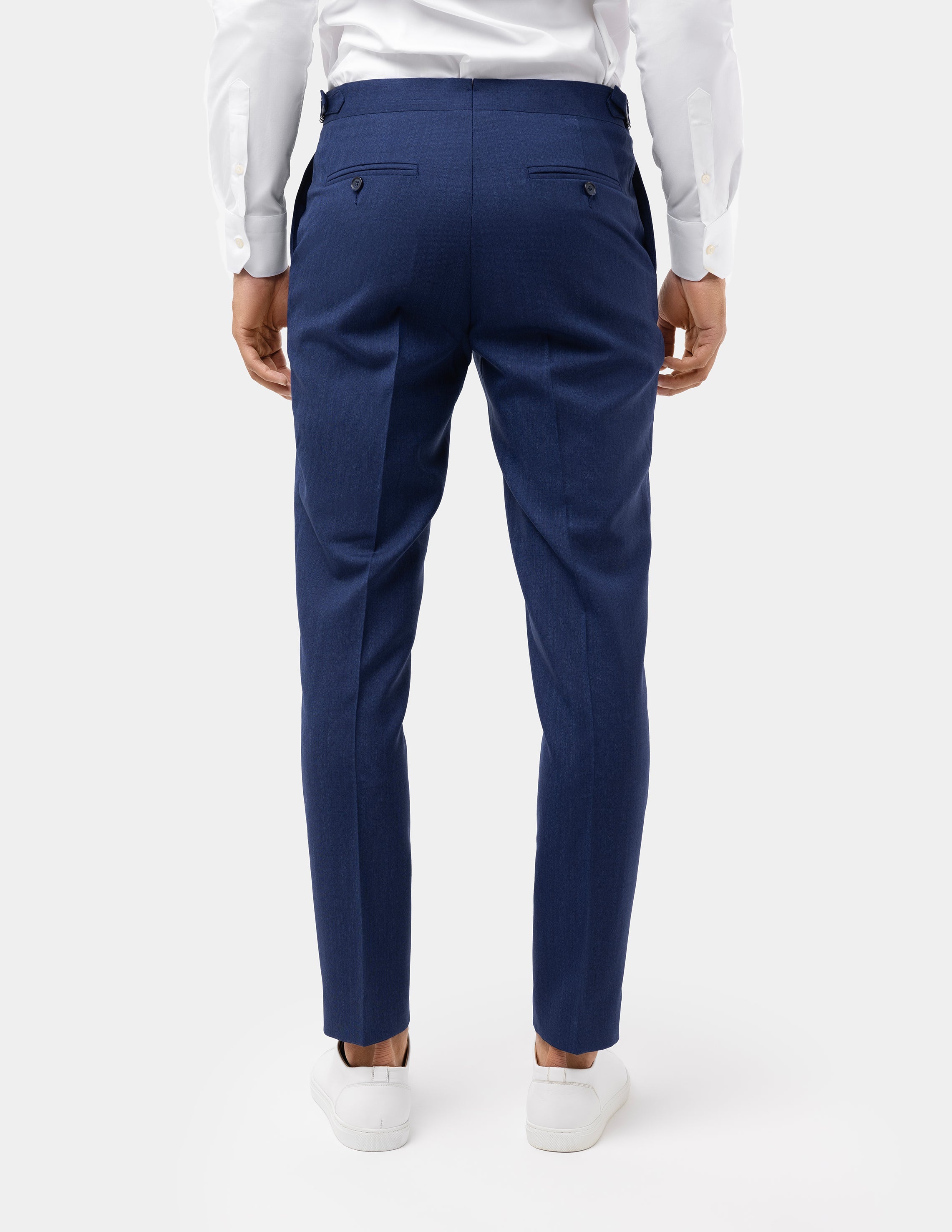 Blue Wool Trousers - Samir Bachkami