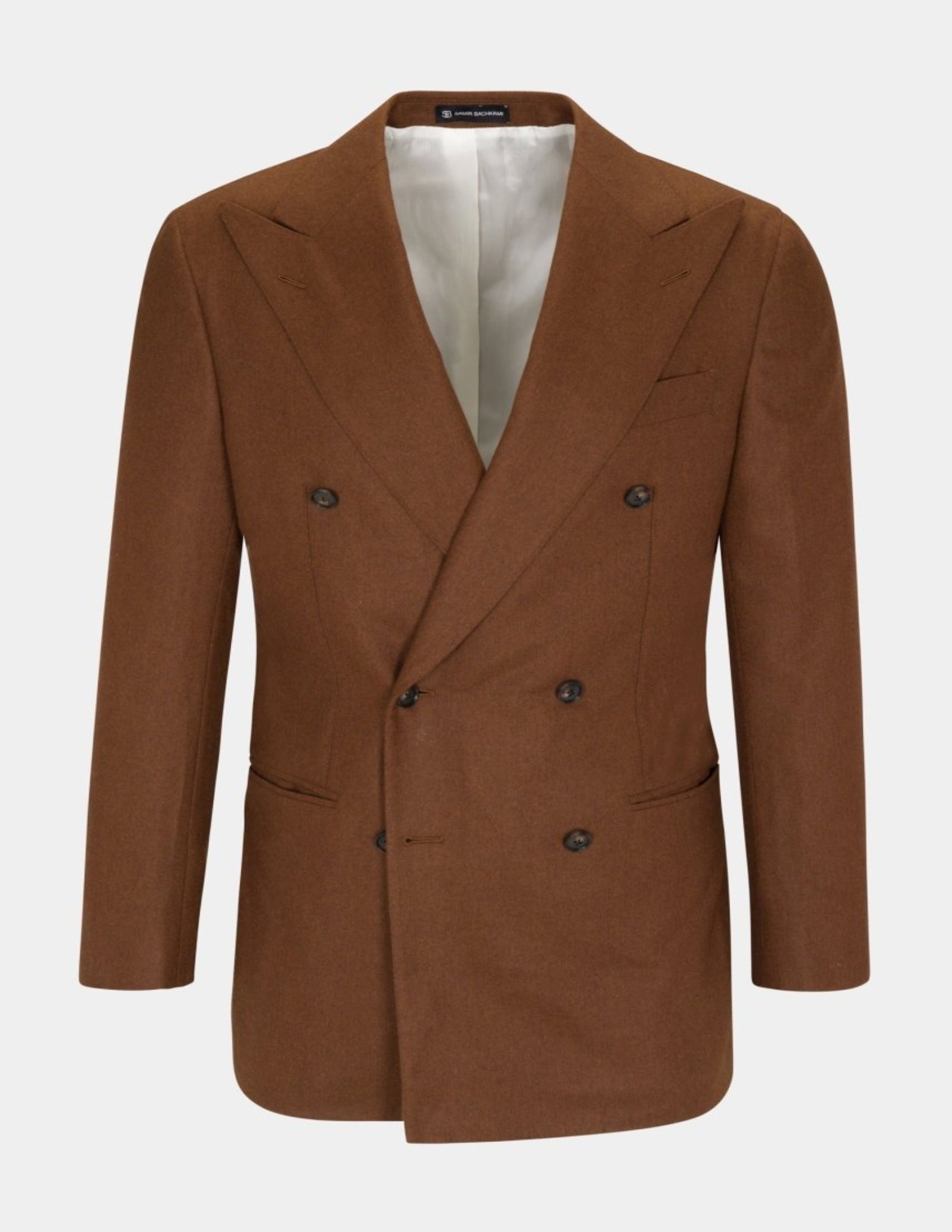 Brown Double Breasted Jacket - Samir Bachkami