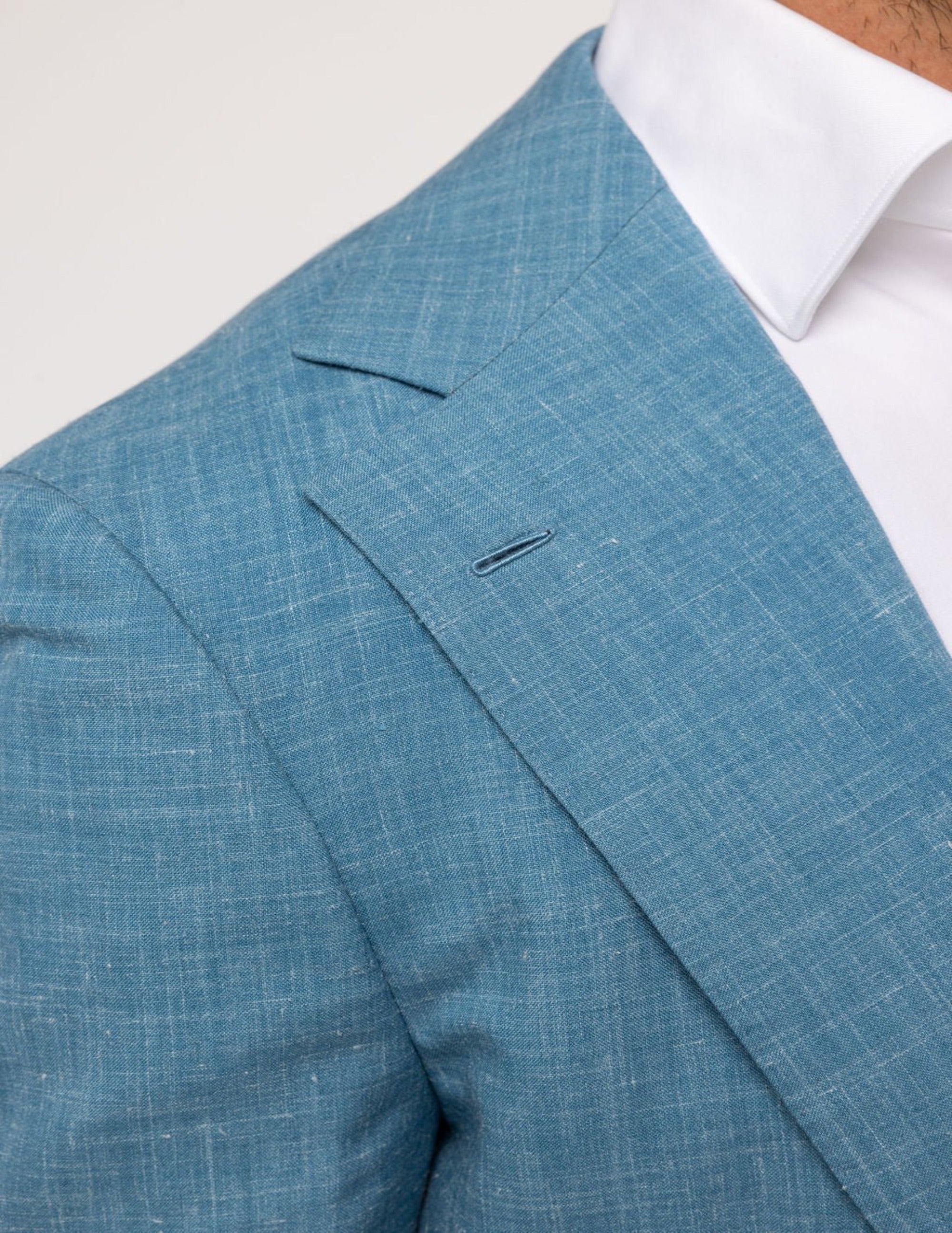 Cobalt Teal Tropical Notch Jacket - Samir Bachkami