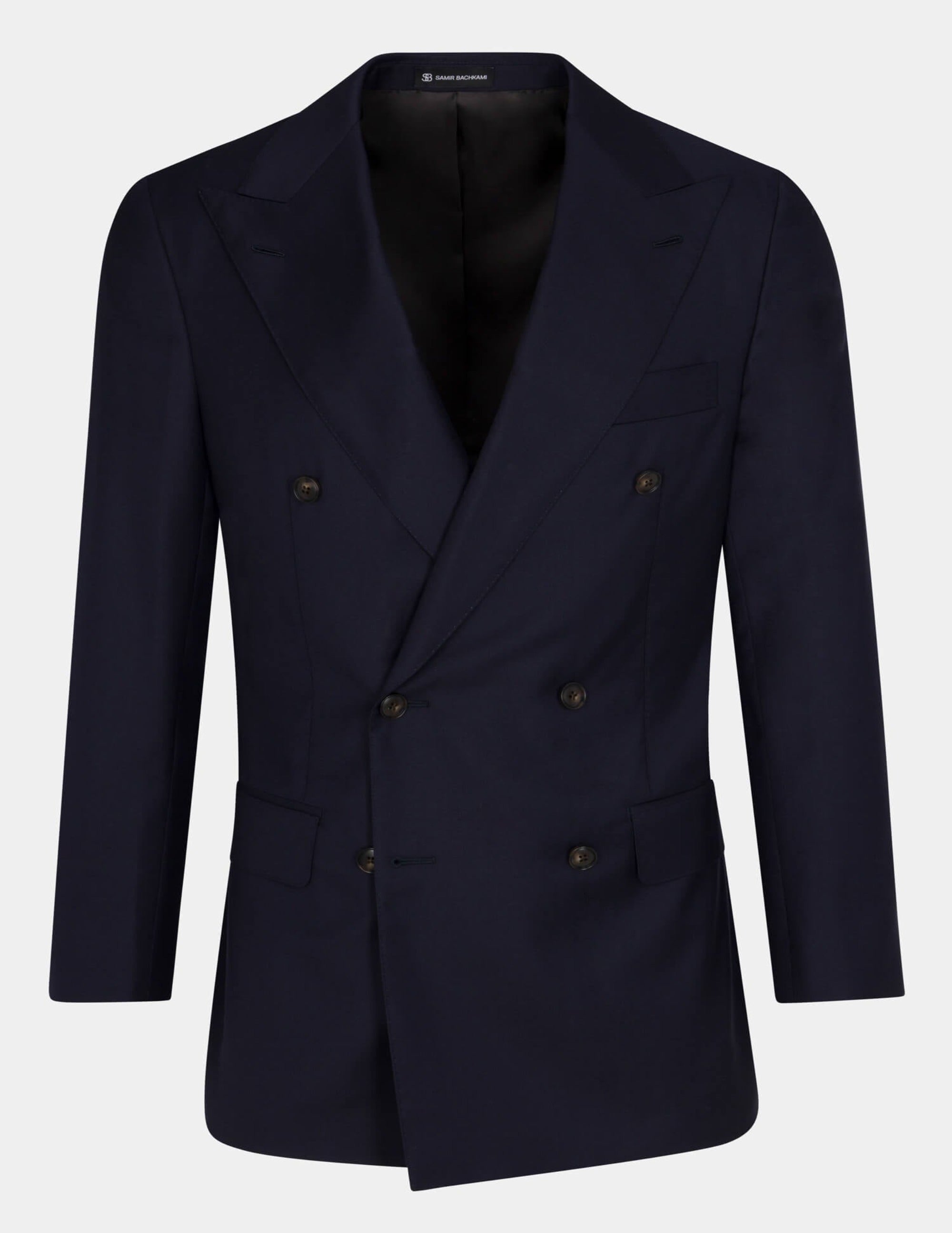 Dark Blue Double Breasted Suit - Samir Bachkami