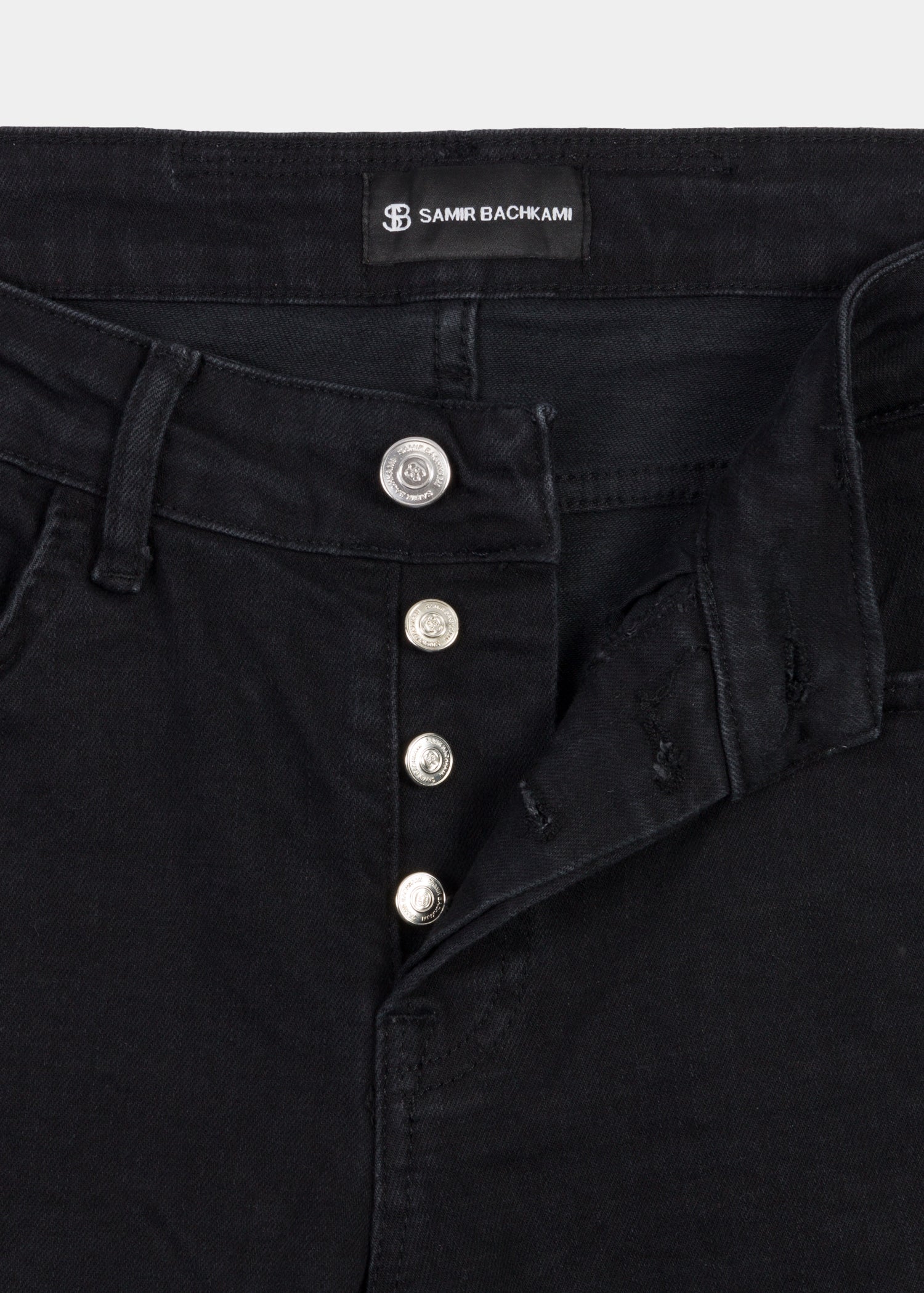 Distressed Grey Skinny Fit Jeans - Samir Bachkami