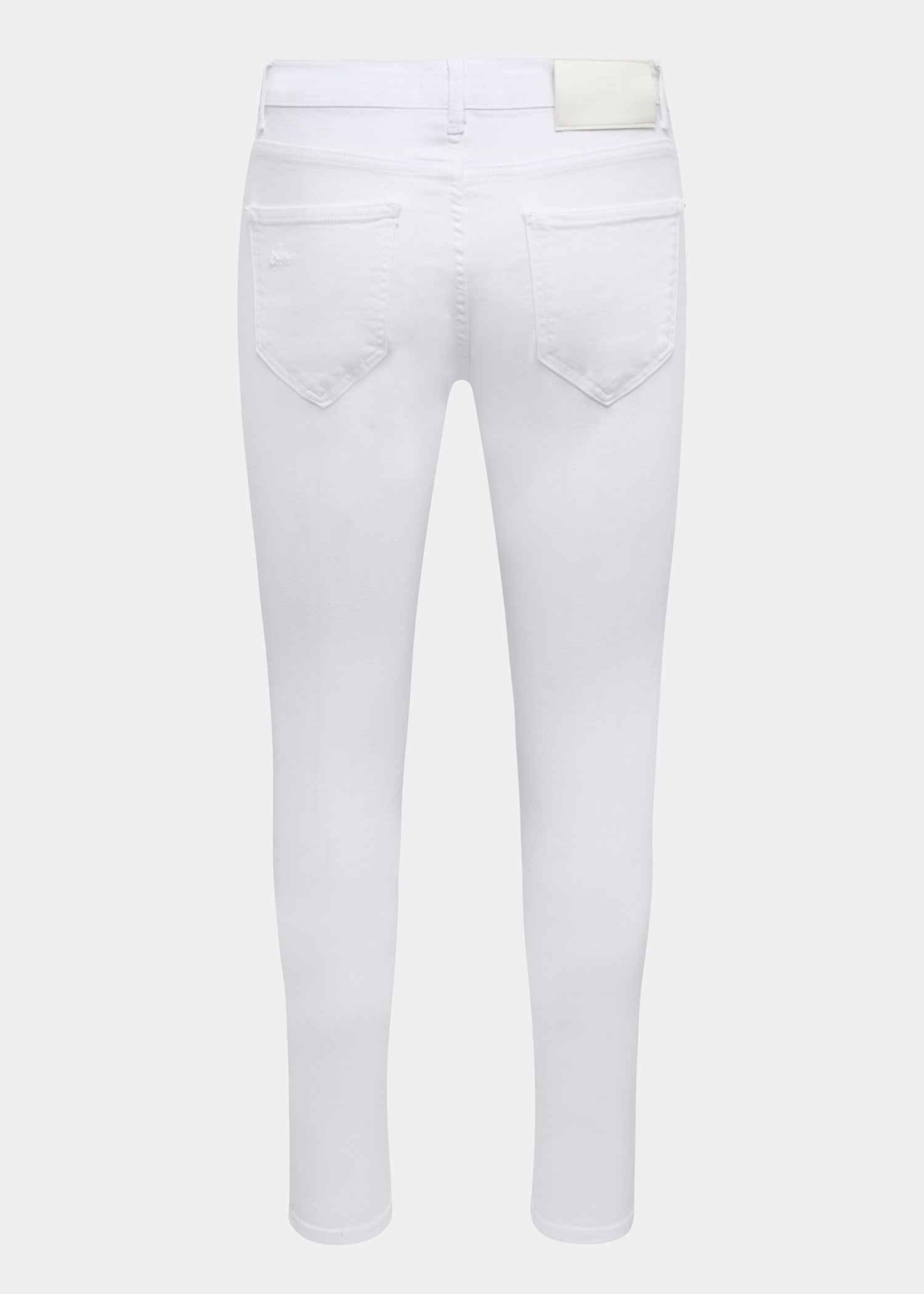 Distressed White Skinny Fit Jeans - Samir Bachkami