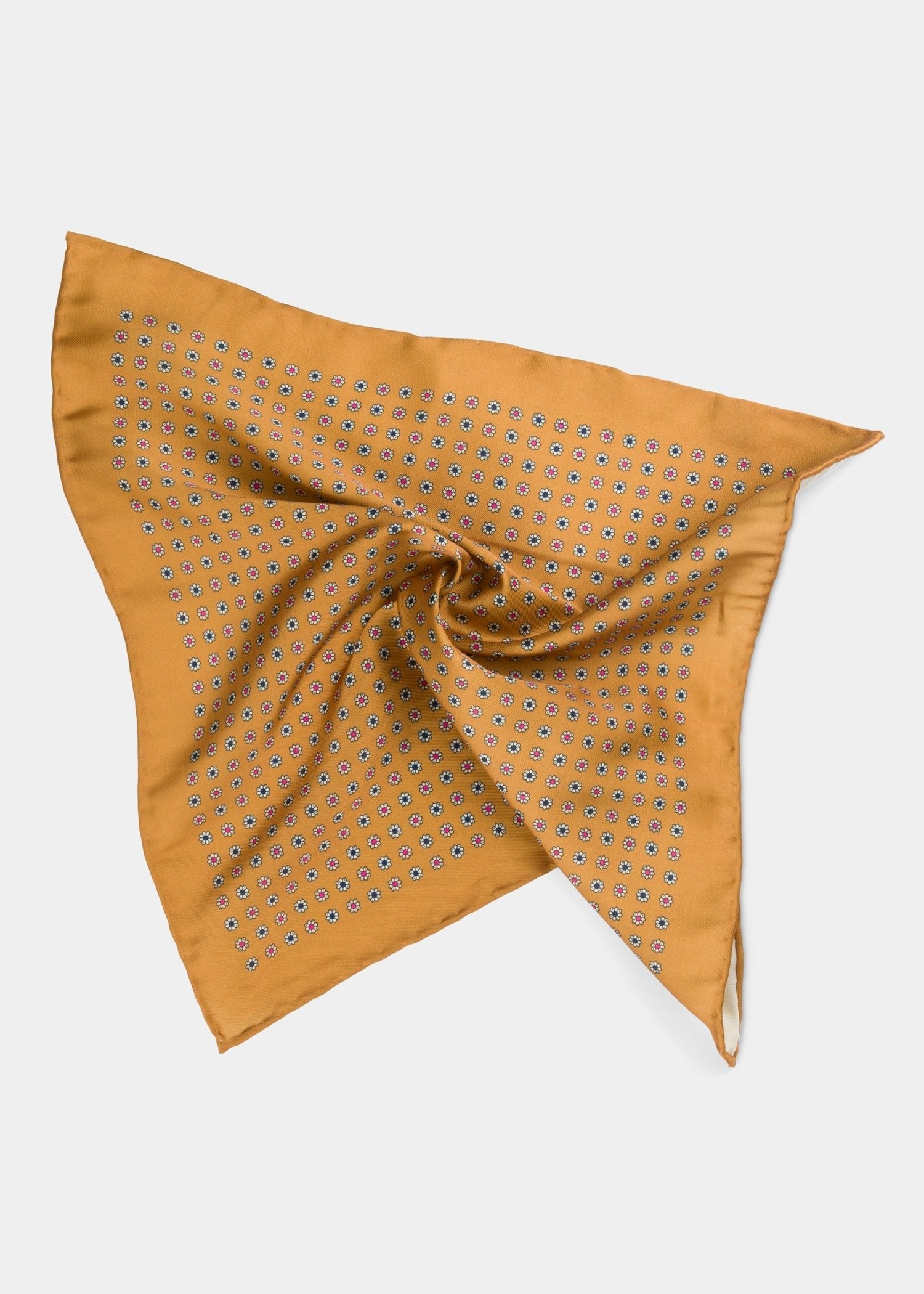 Gold Red/Green Pocket Square - Samir Bachkami