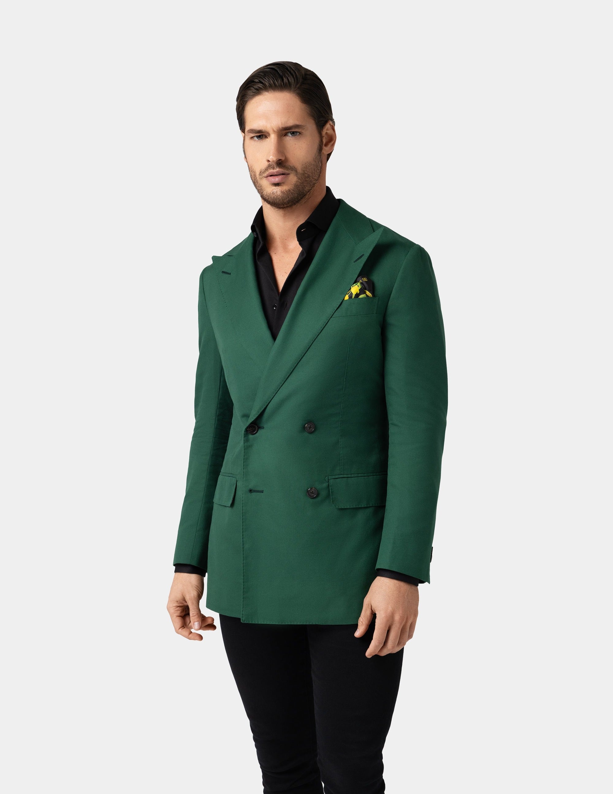 Green Double Breasted Jacket - Samir Bachkami