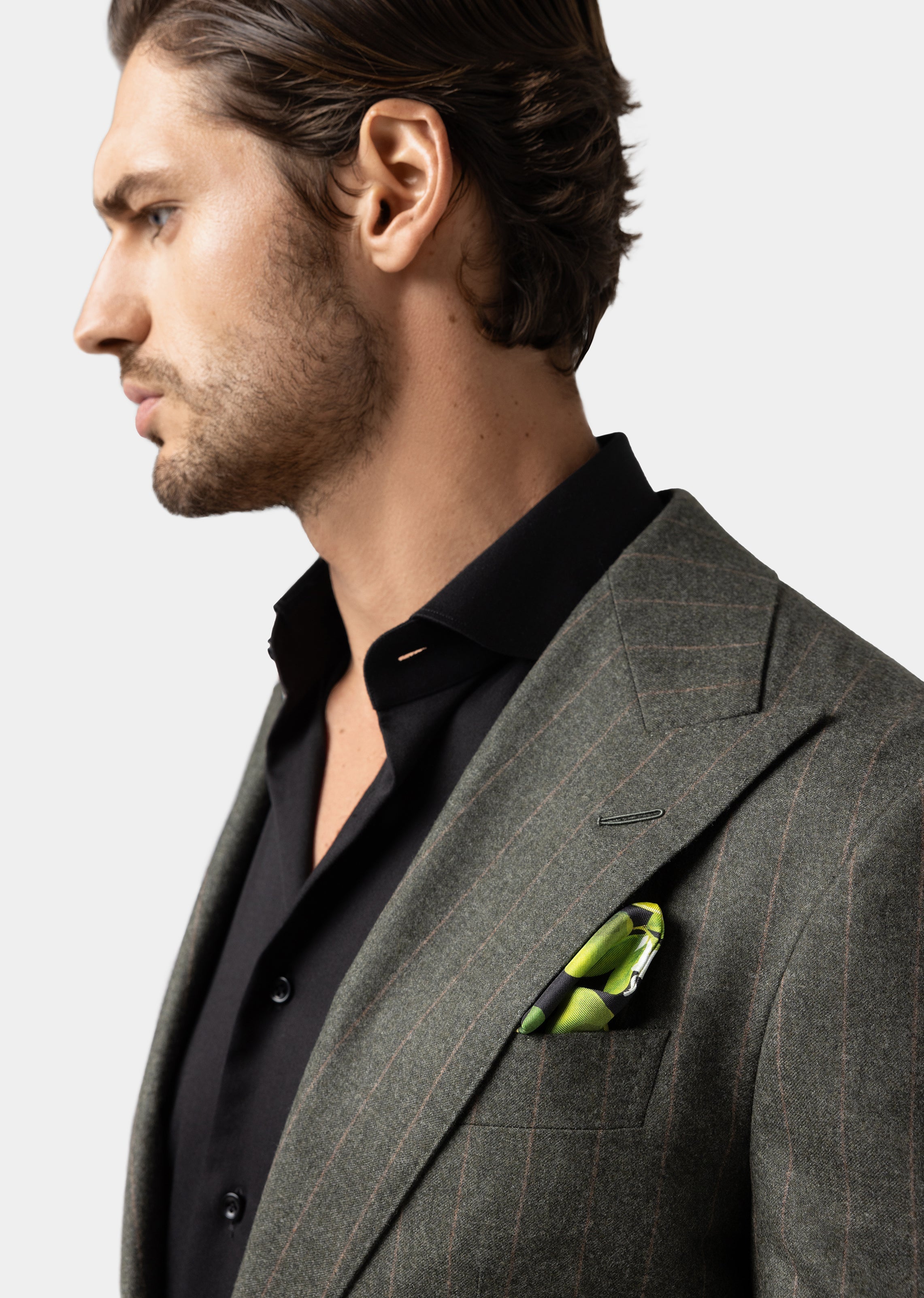 Green Olive Single Breasted Jacket - Samir Bachkami