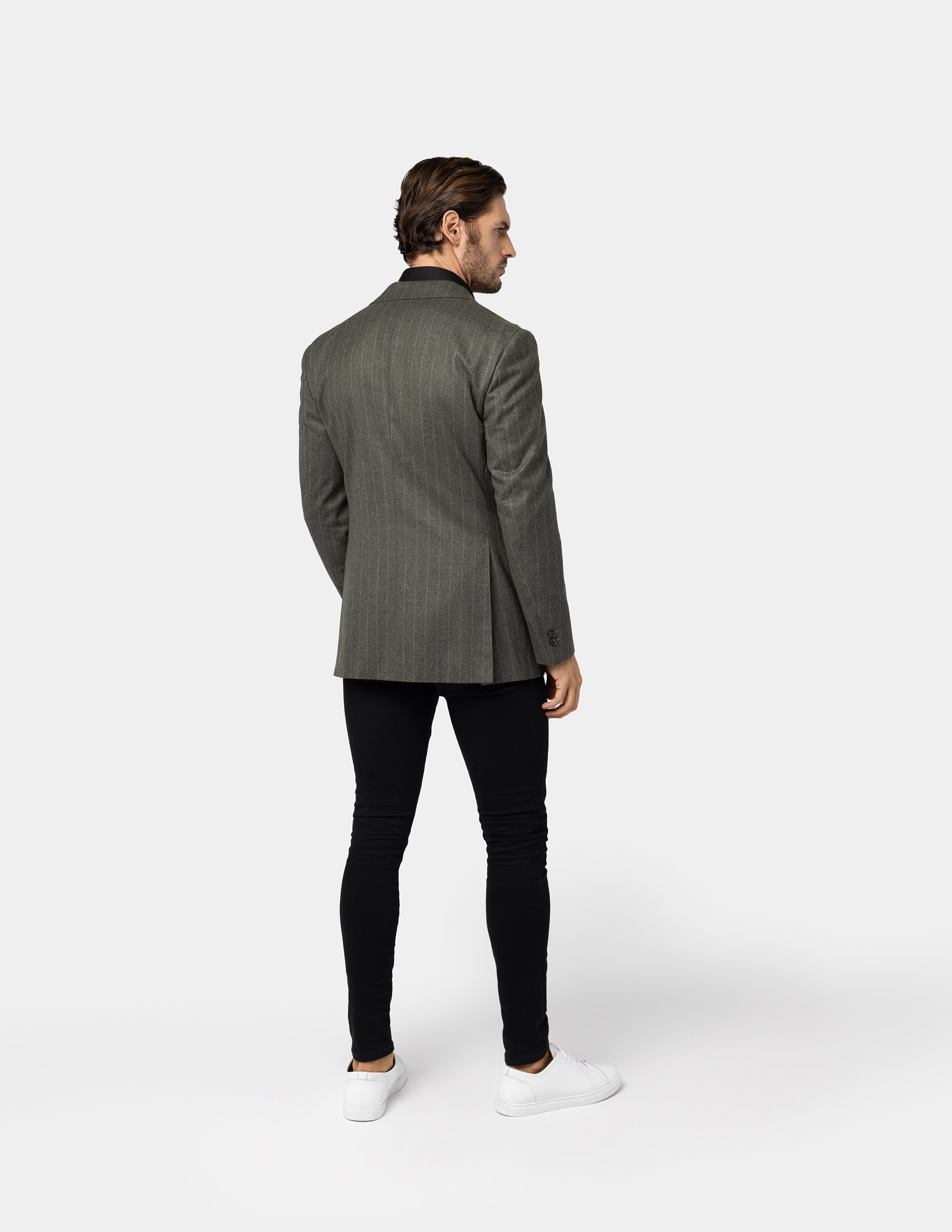 Green Olive Single Breasted Jacket - Samir Bachkami