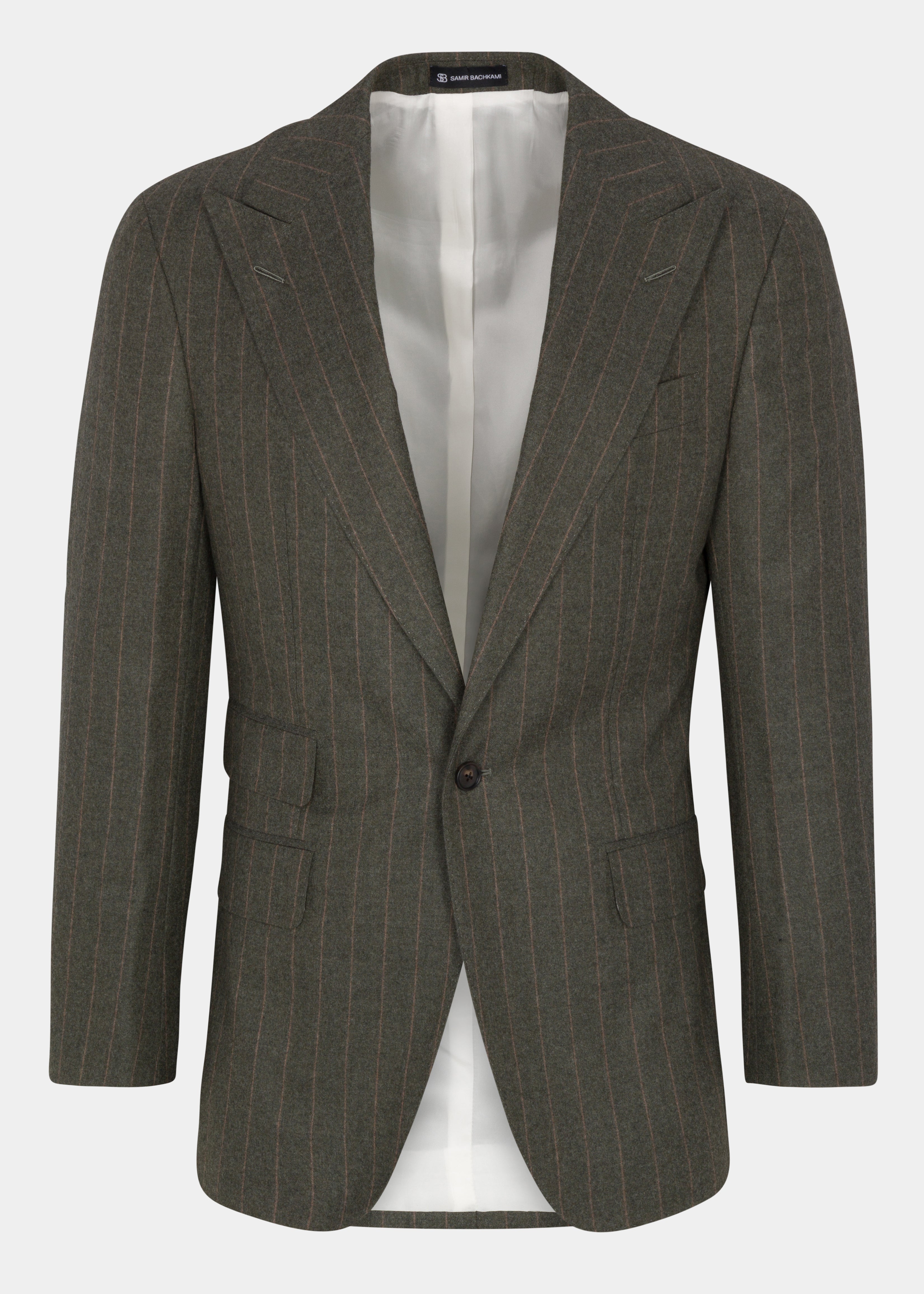 Green Olive Single Breasted Jacket - Samir Bachkami