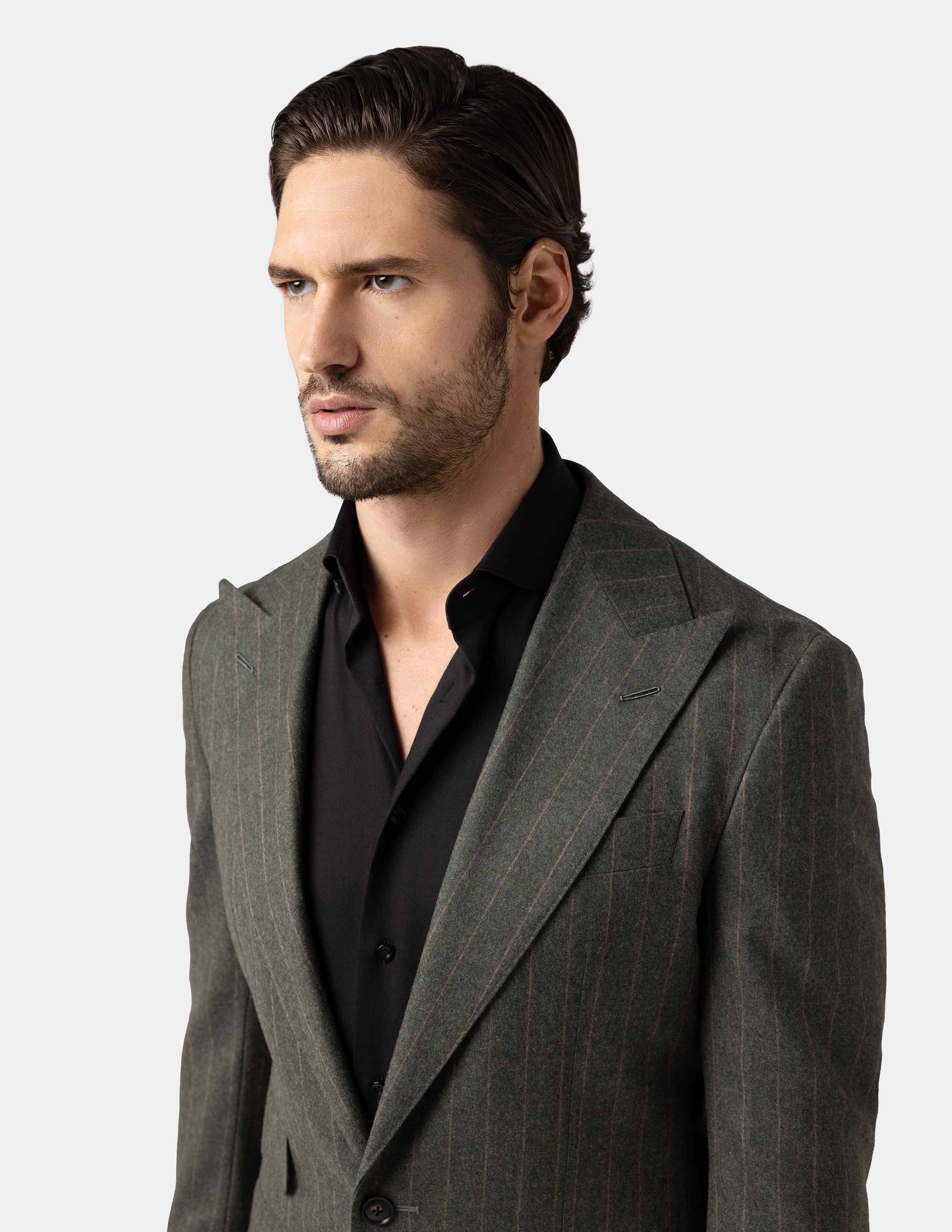 Green Olive Single Breasted Jacket - Samir Bachkami