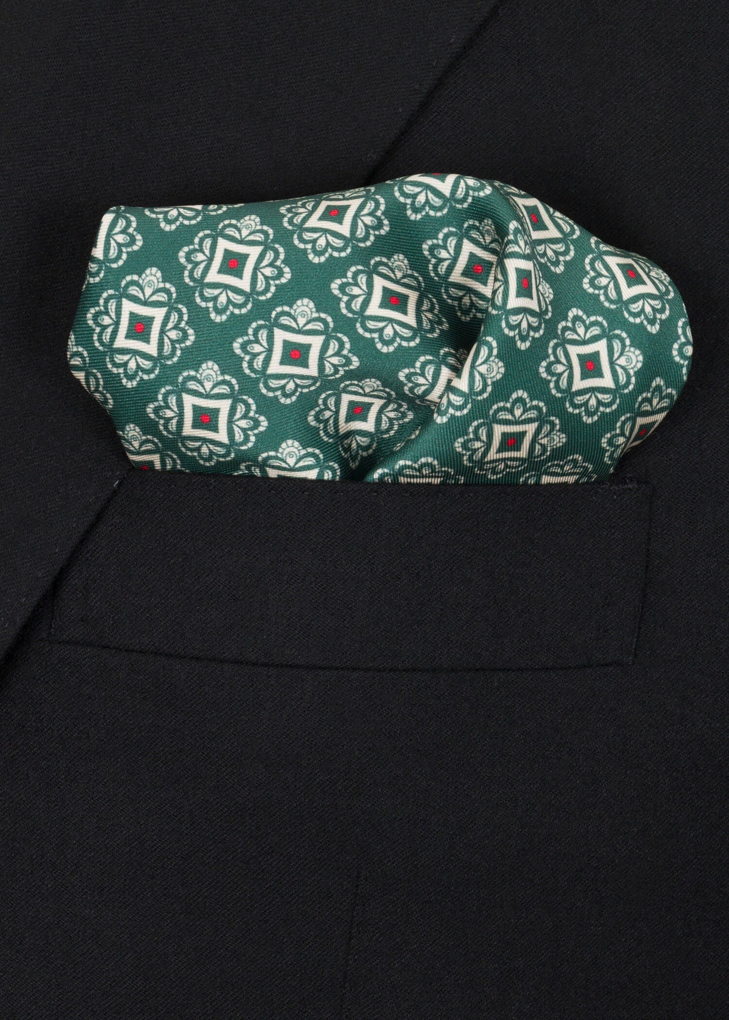 Green Red Mix Pocket Square - Samir Bachkami