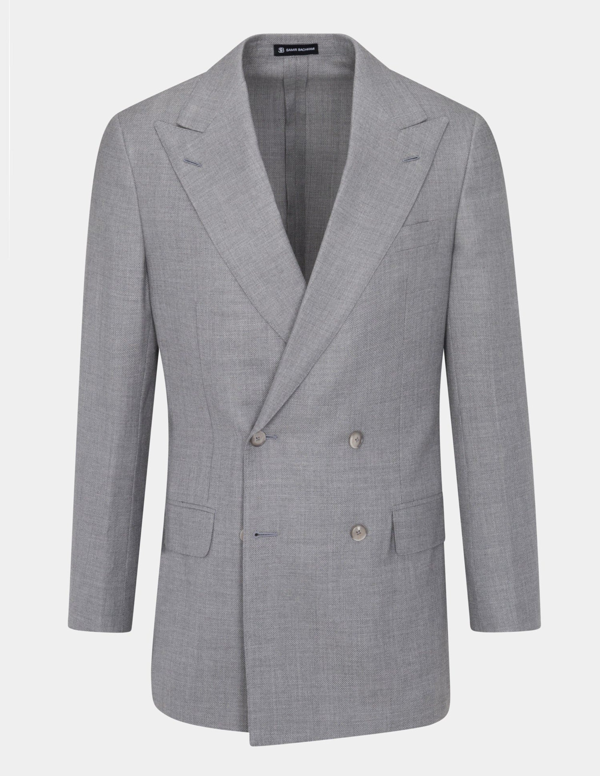 Grey Double Breasted Jacket - Samir Bachkami