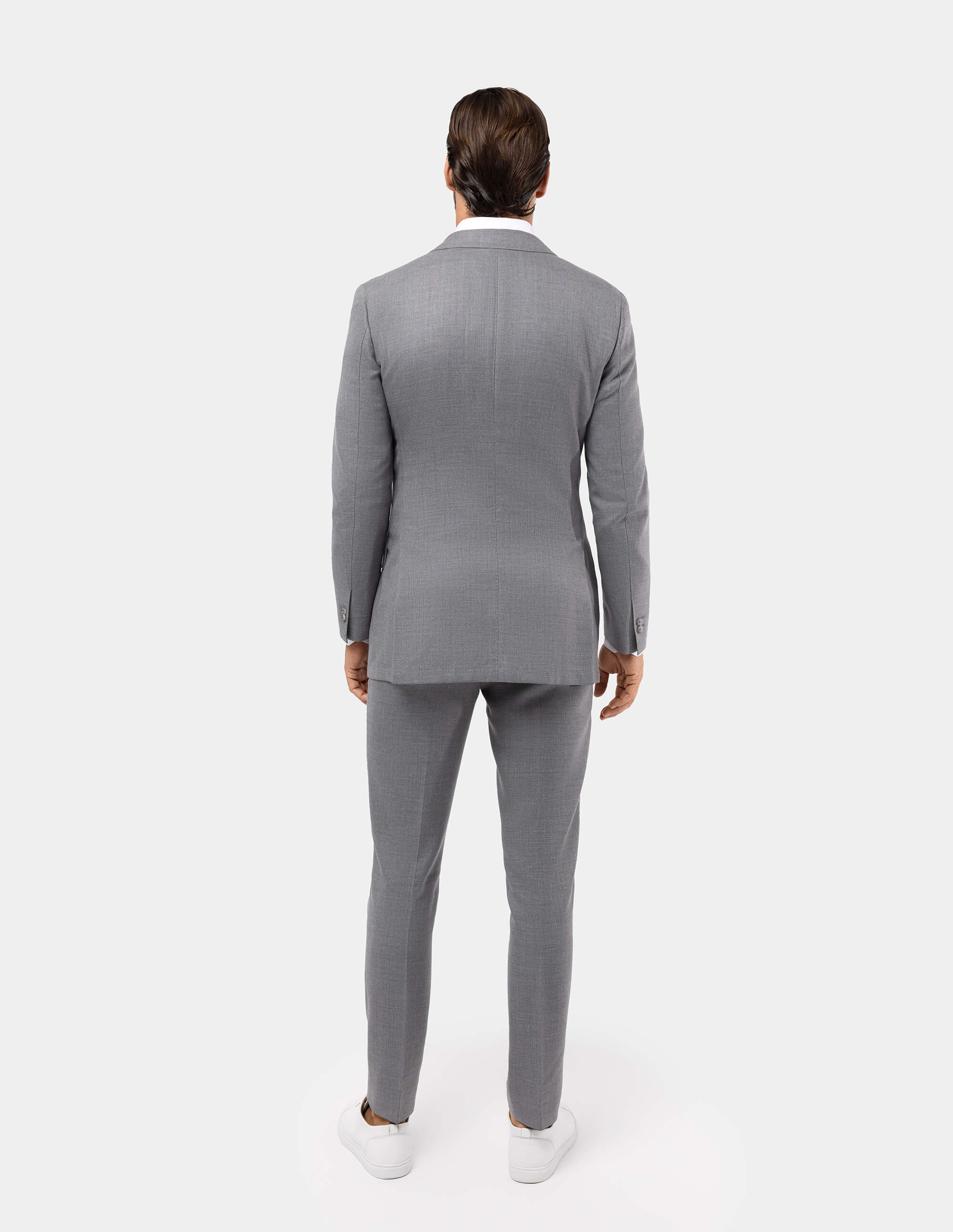 Grey Double Breasted Suit - Samir Bachkami
