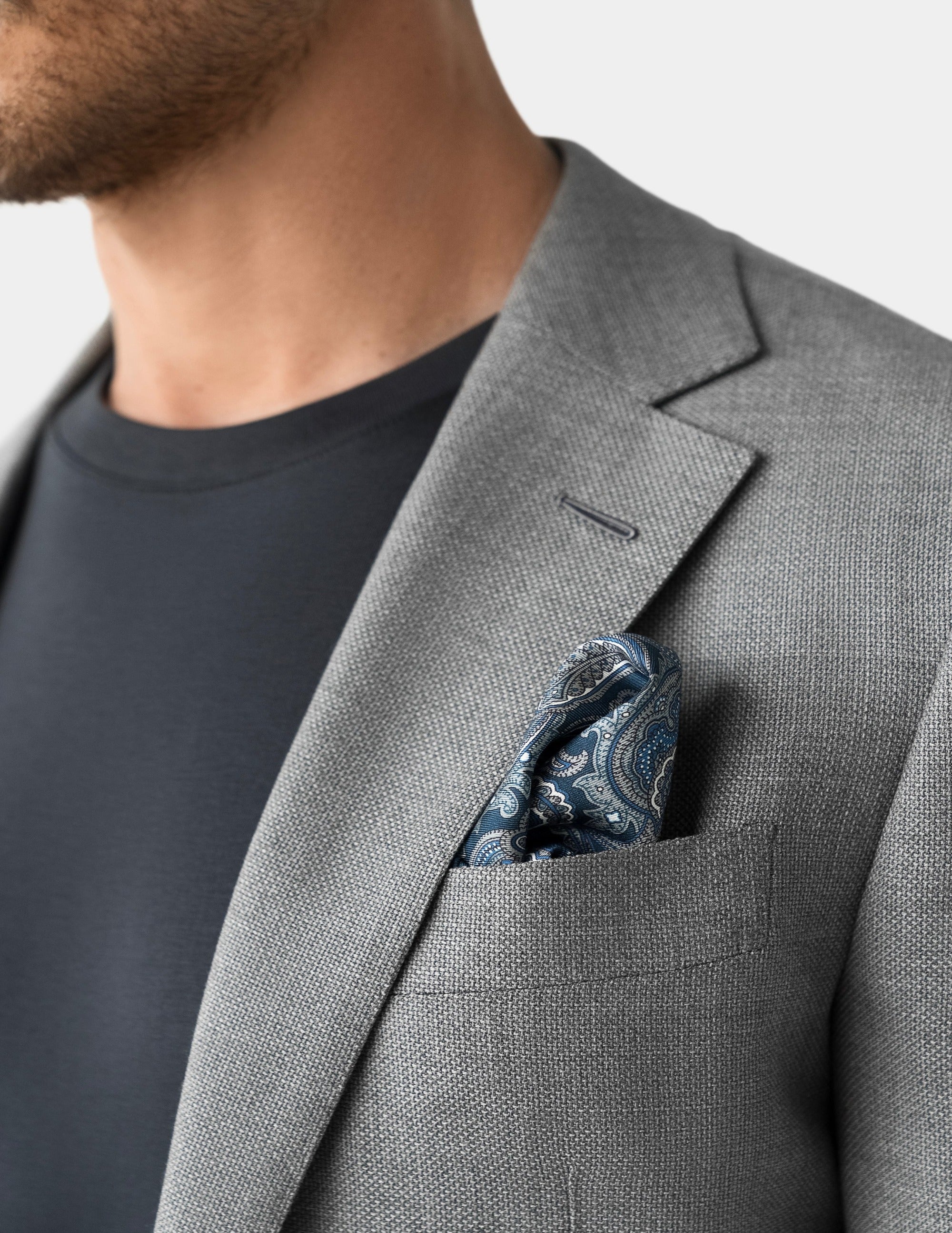 Grey Single Breasted Jacket - Samir Bachkami