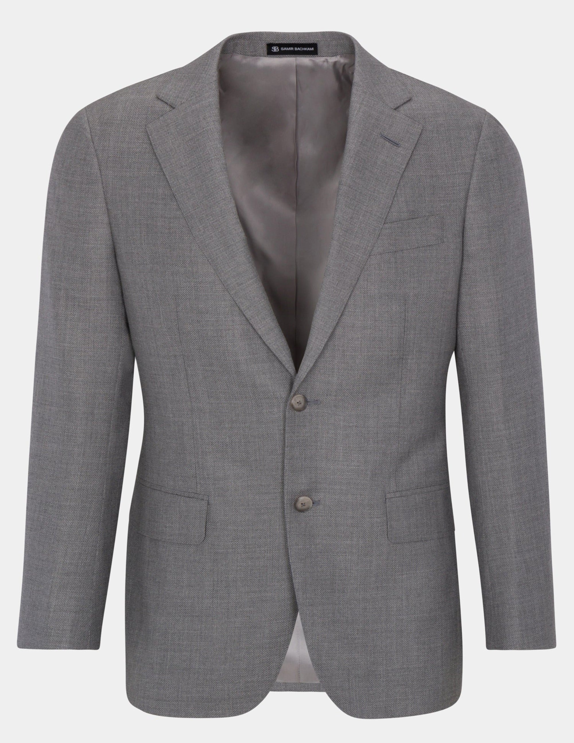 Grey Single Breasted Suit - Samir Bachkami