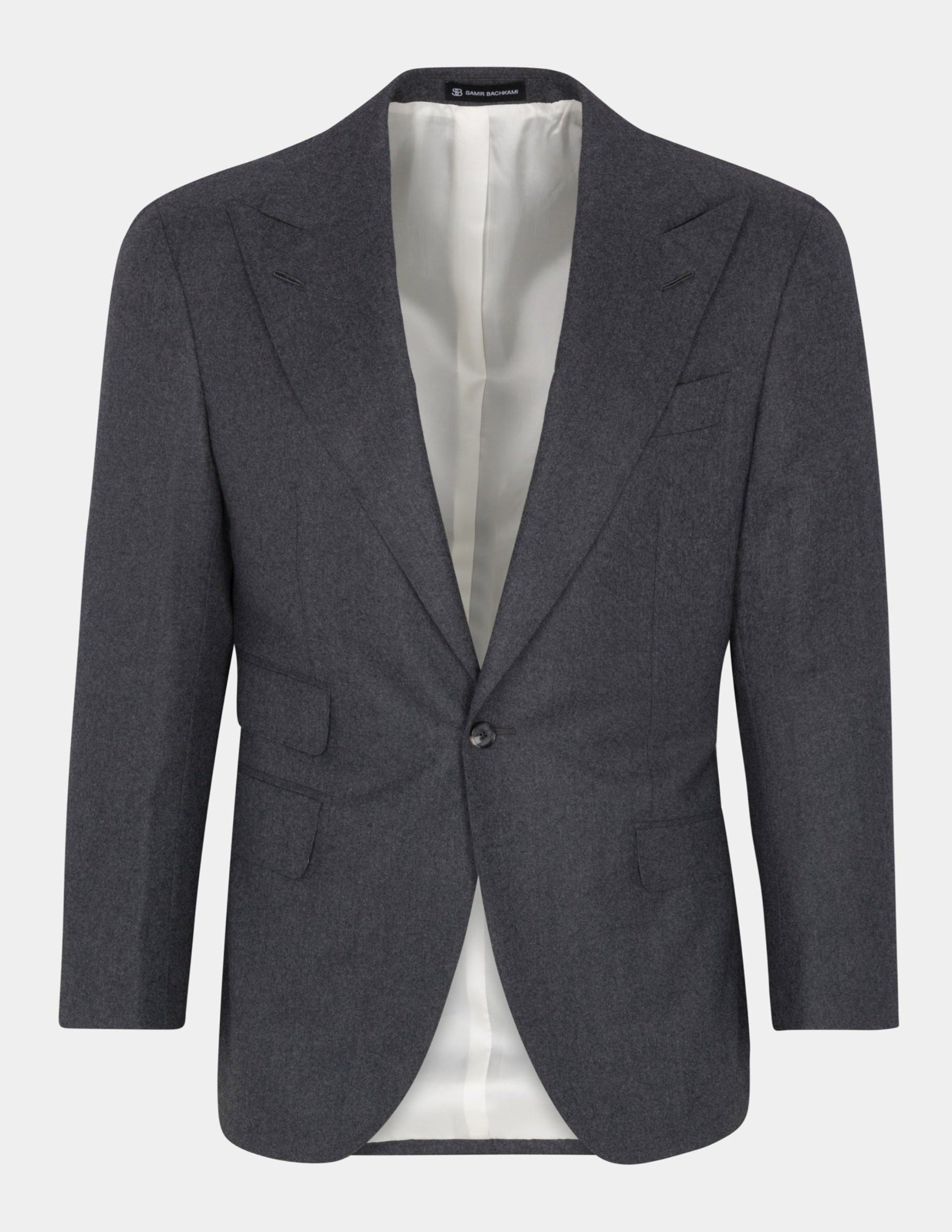 Grey Single Breasted Suit - Samir Bachkami
