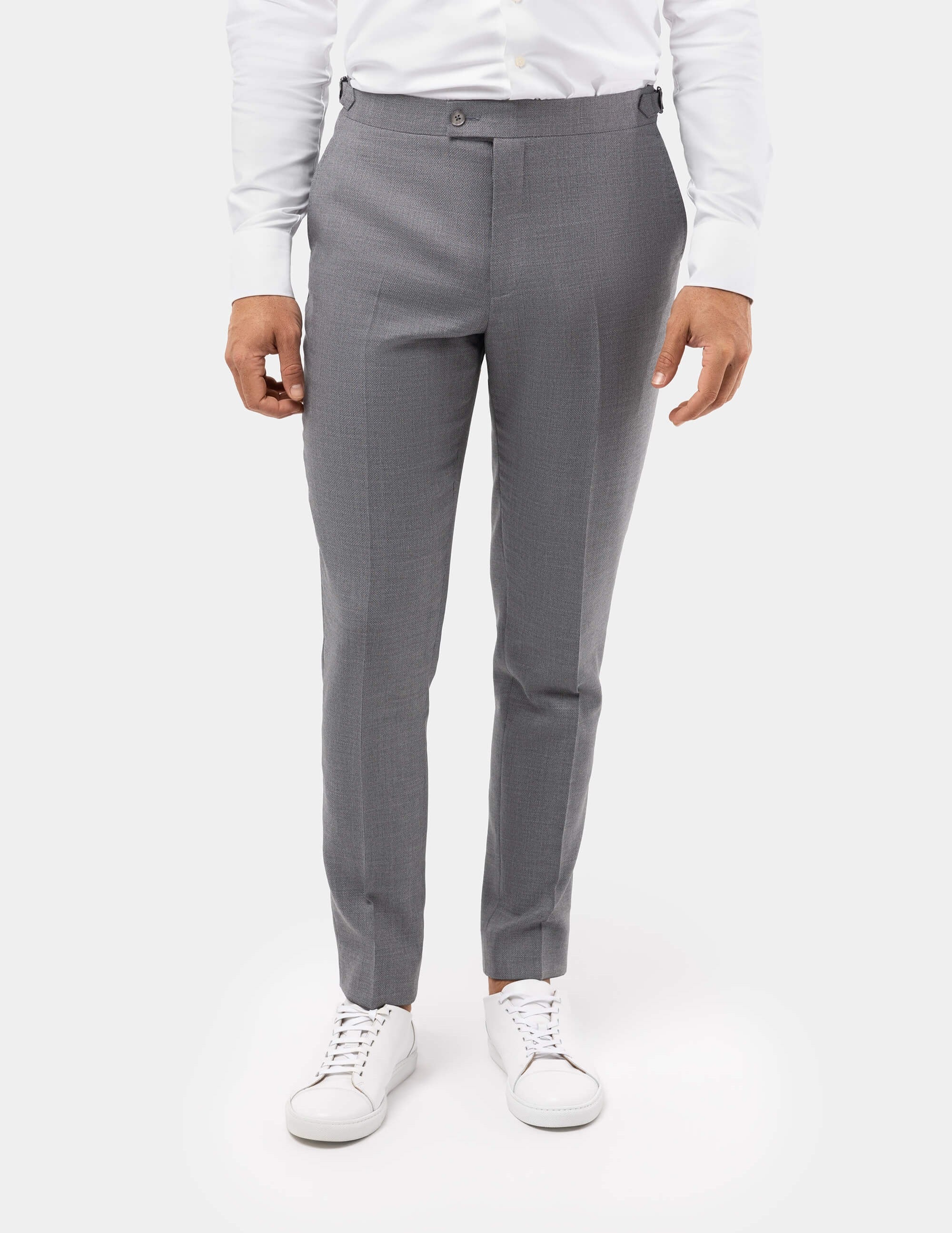 Grey Wool Trousers - Samir Bachkami
