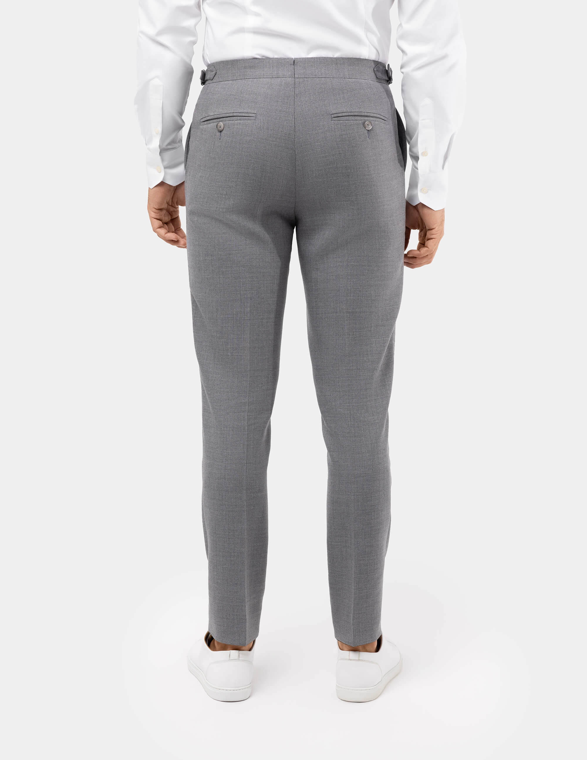 Grey Wool Trousers - Samir Bachkami
