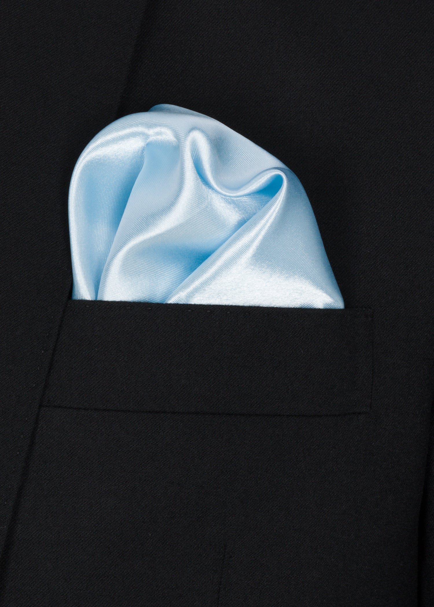 Light Blue Silk Pocket Square - Samir Bachkami