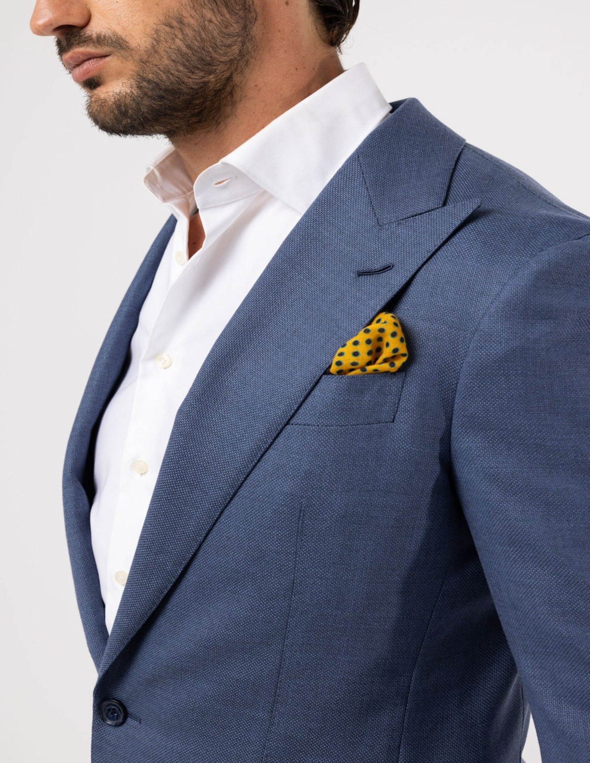 Light Blue Single Breasted Peak Suit - Samir Bachkami
