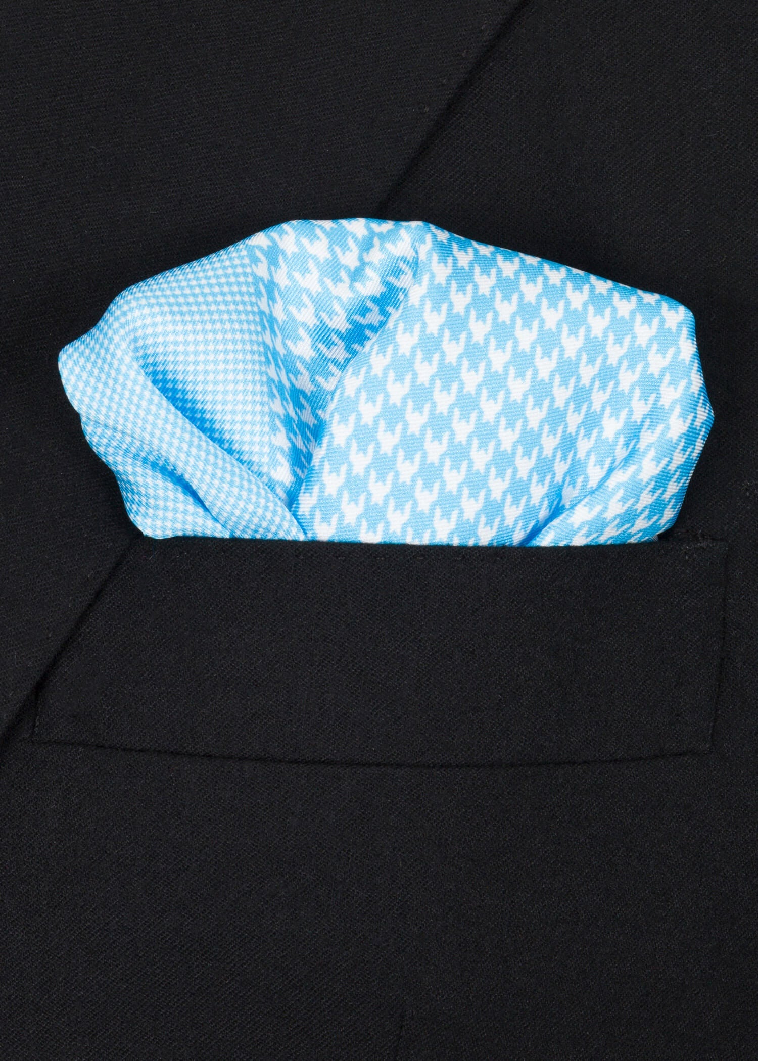 Light Blue White Pocket Square - Samir Bachkami