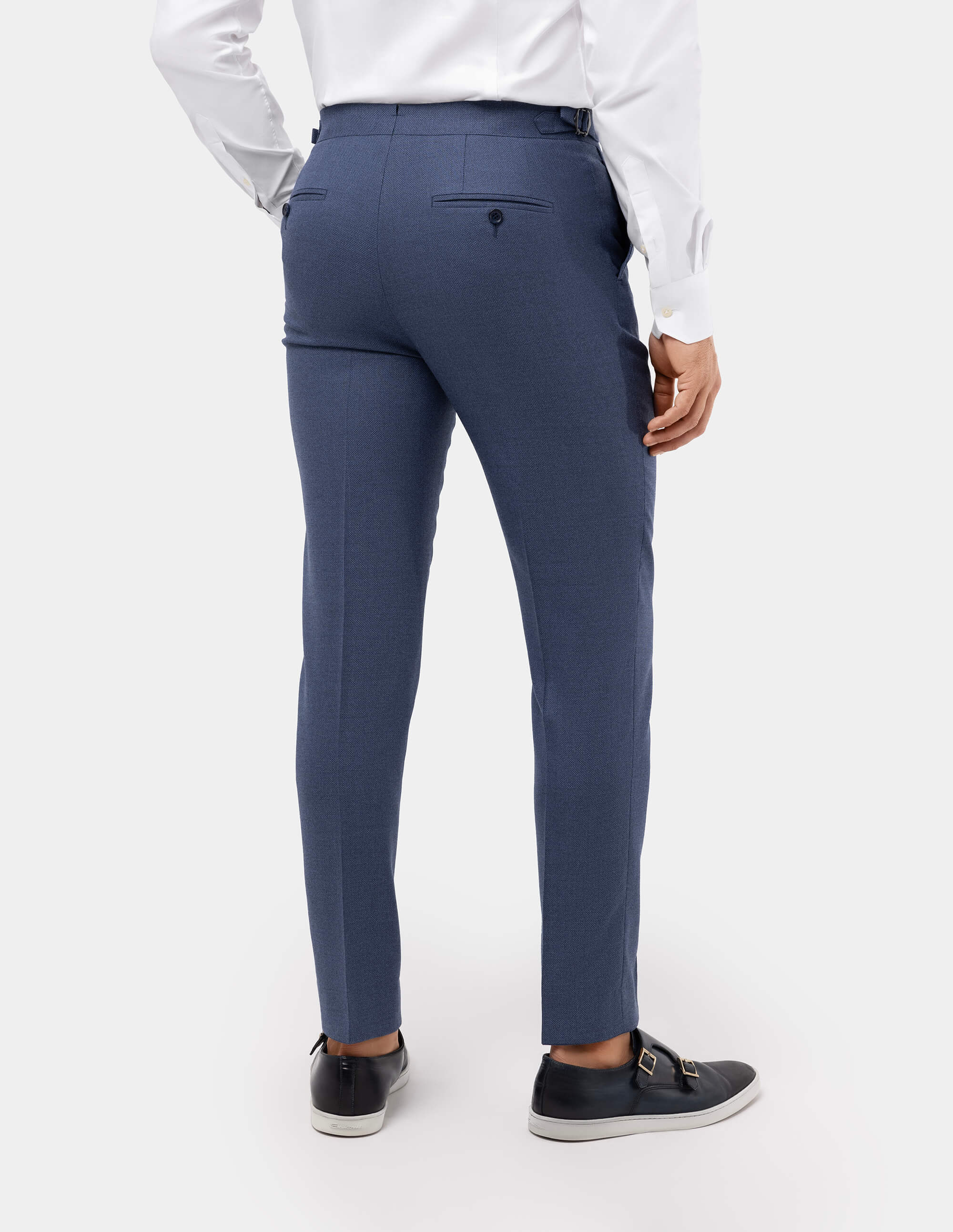 Light Blue Wool Trousers - Samir Bachkami