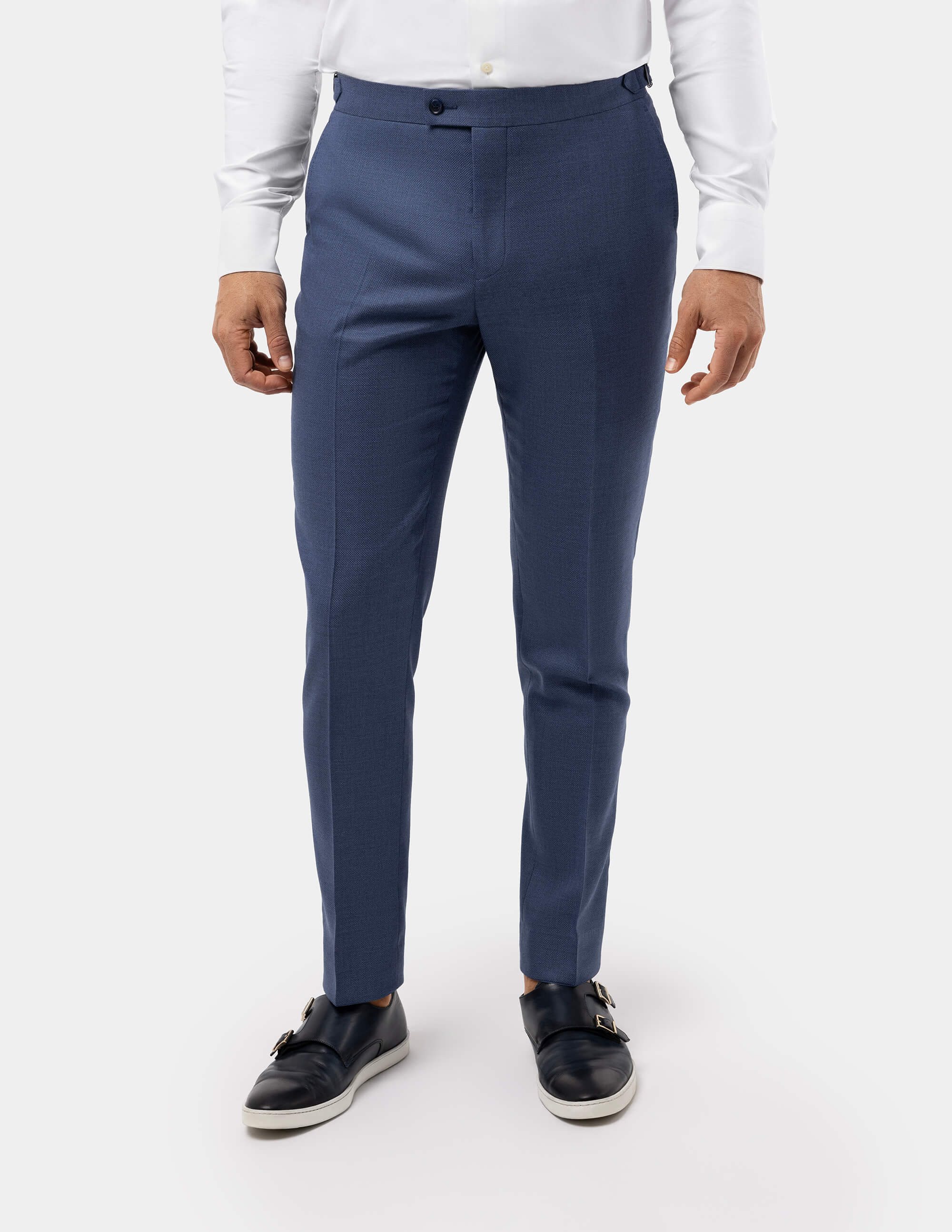 Light Blue Wool Trousers - Samir Bachkami