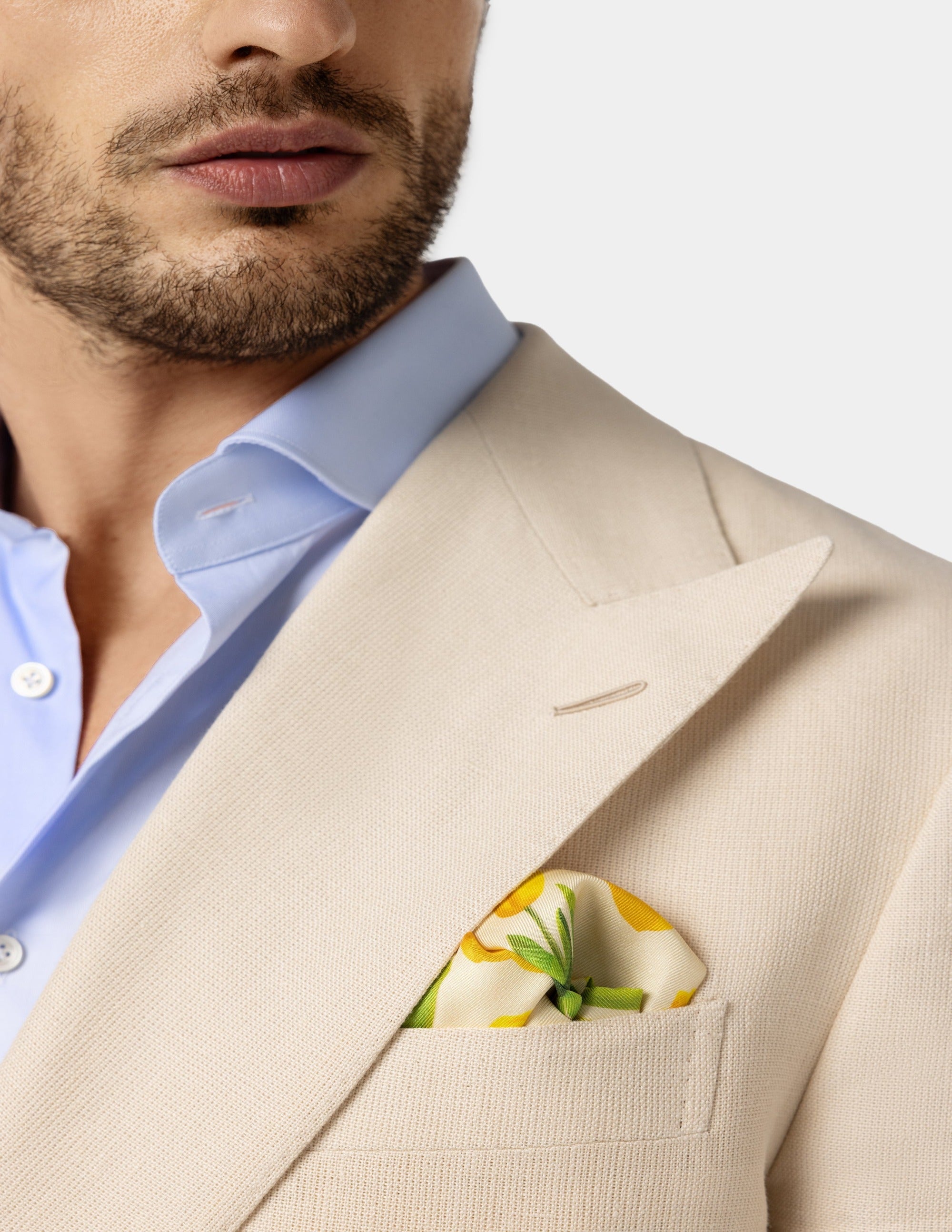 Light Sand Double Breasted Jacket - Samir Bachkami