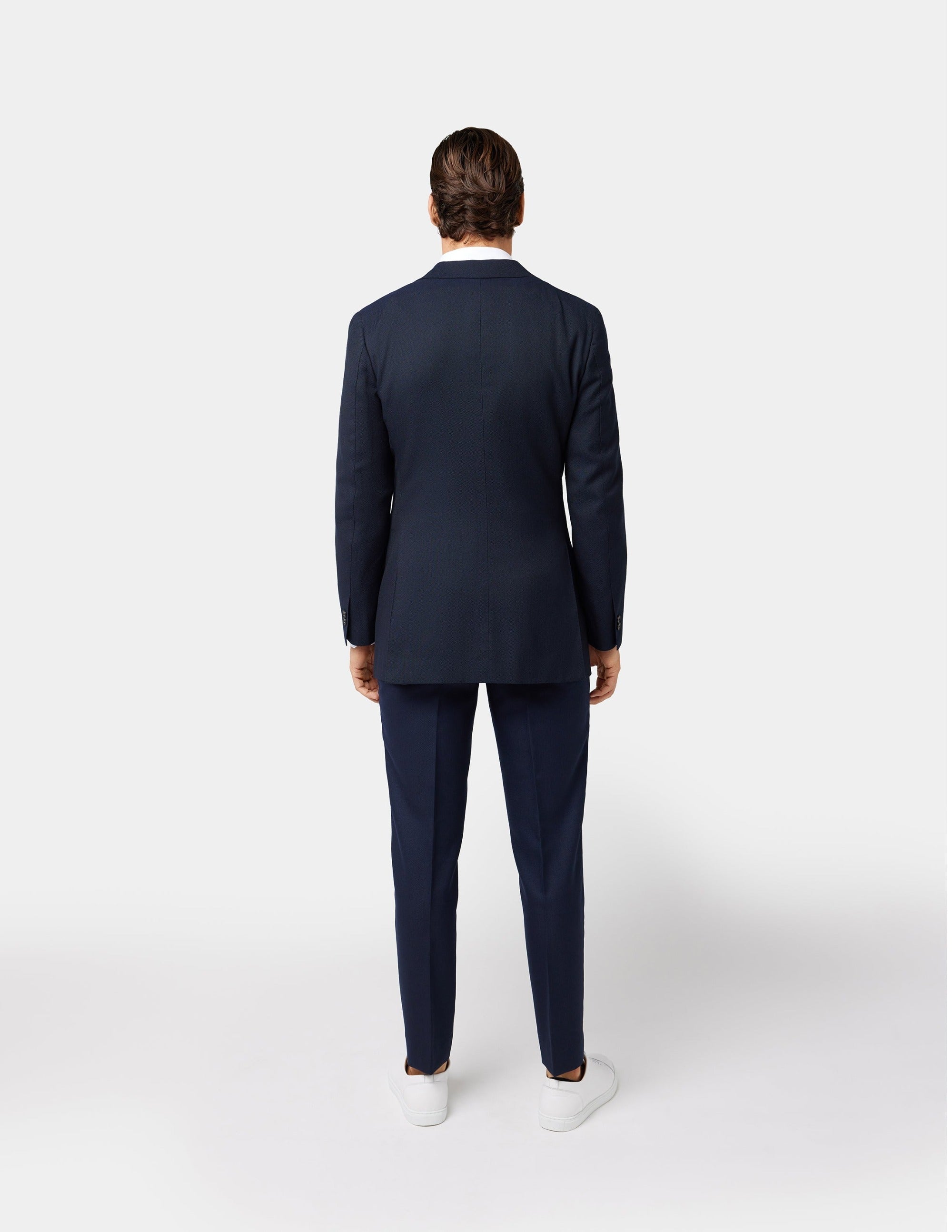 Navy Blue Single Breasted Suit - Samir Bachkami
