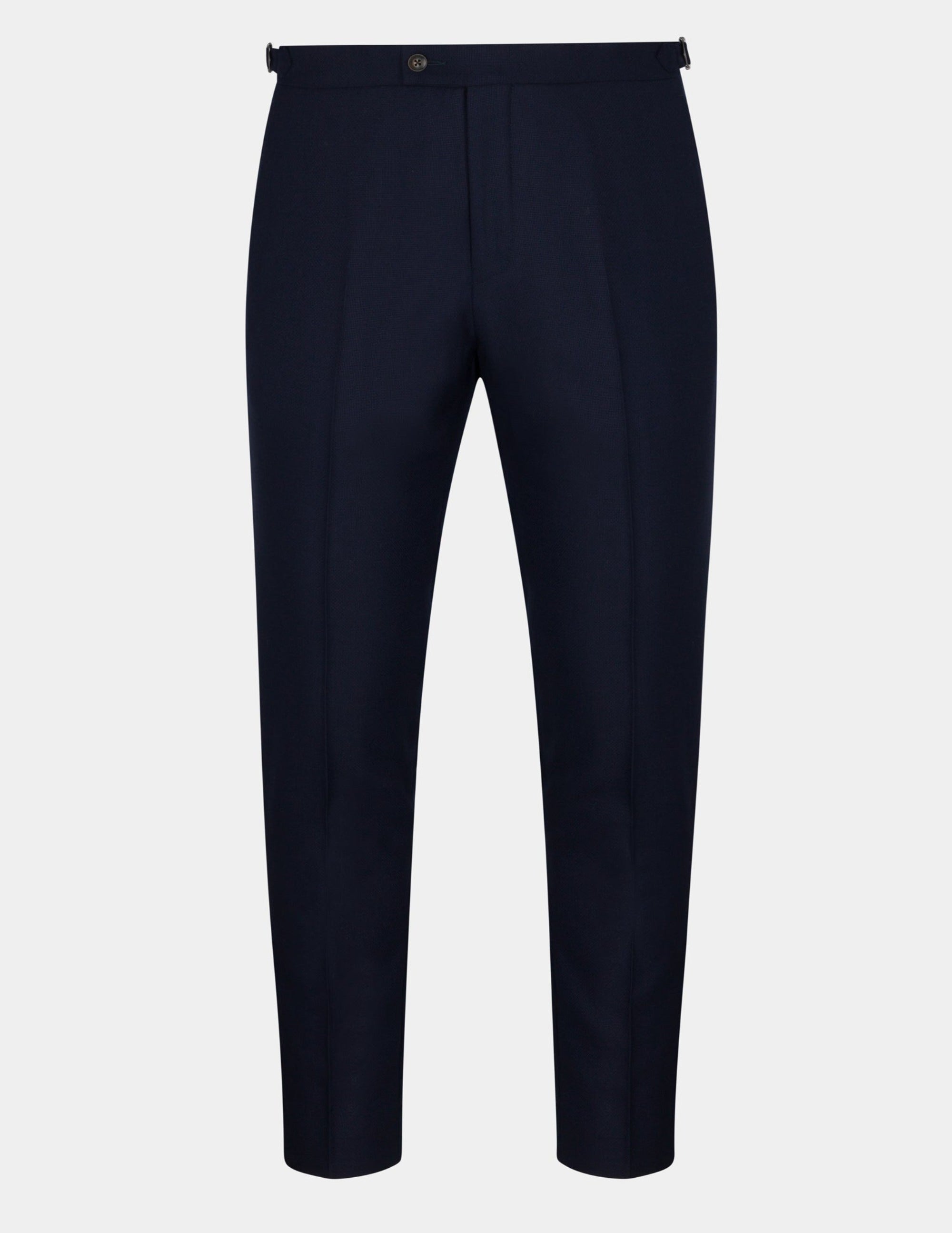 Navy Blue Wool Trousers - Samir Bachkami