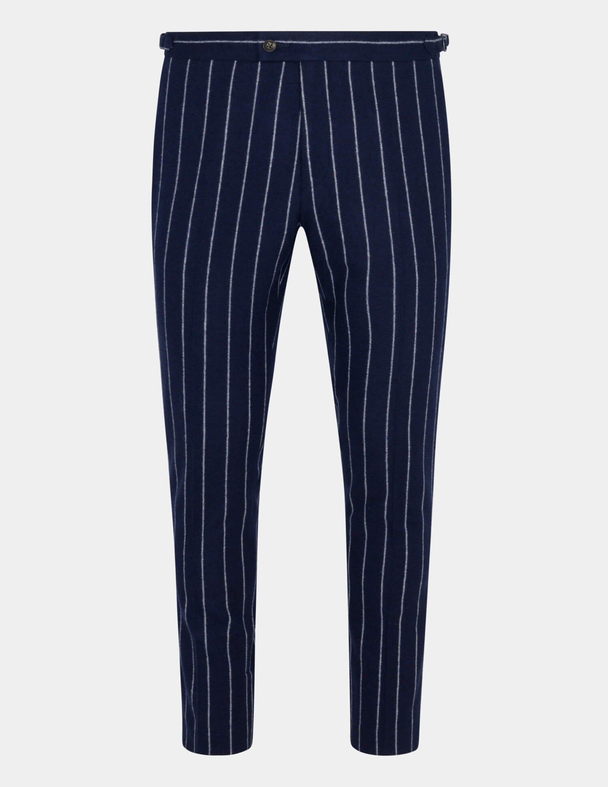 Navy White Stripe Double Breasted Suit - Samir Bachkami