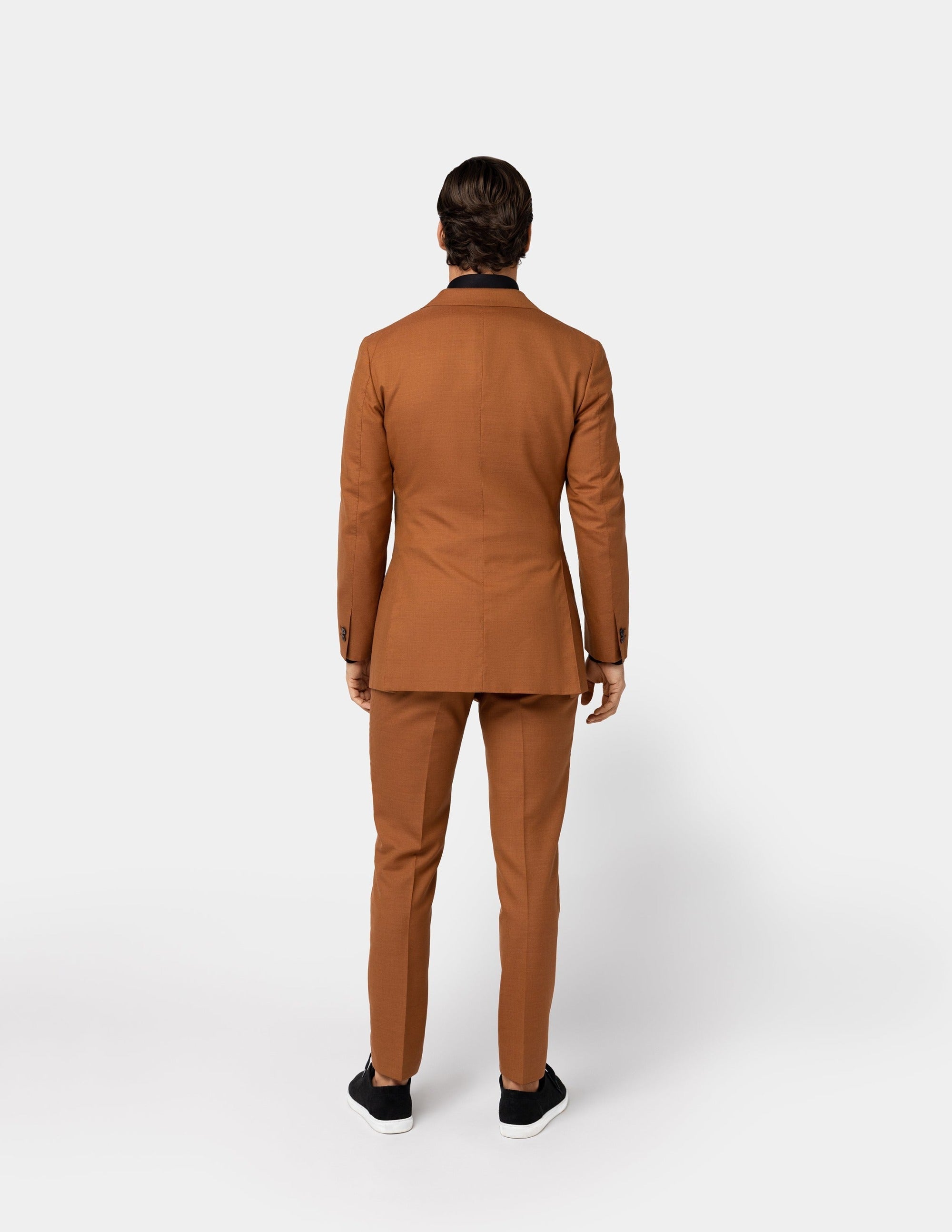 Orange Double Breasted Suit - Samir Bachkami