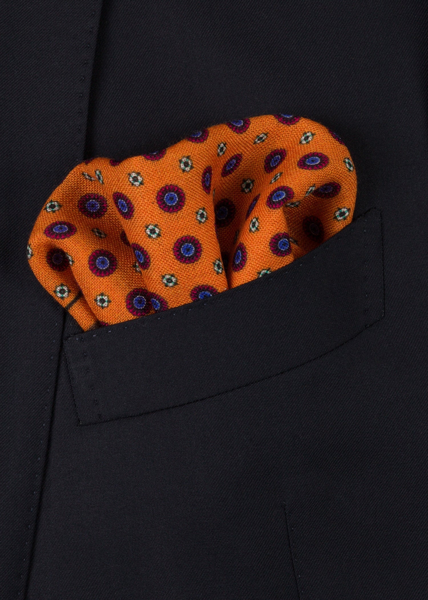Orange Pocket Square - Samir Bachkami