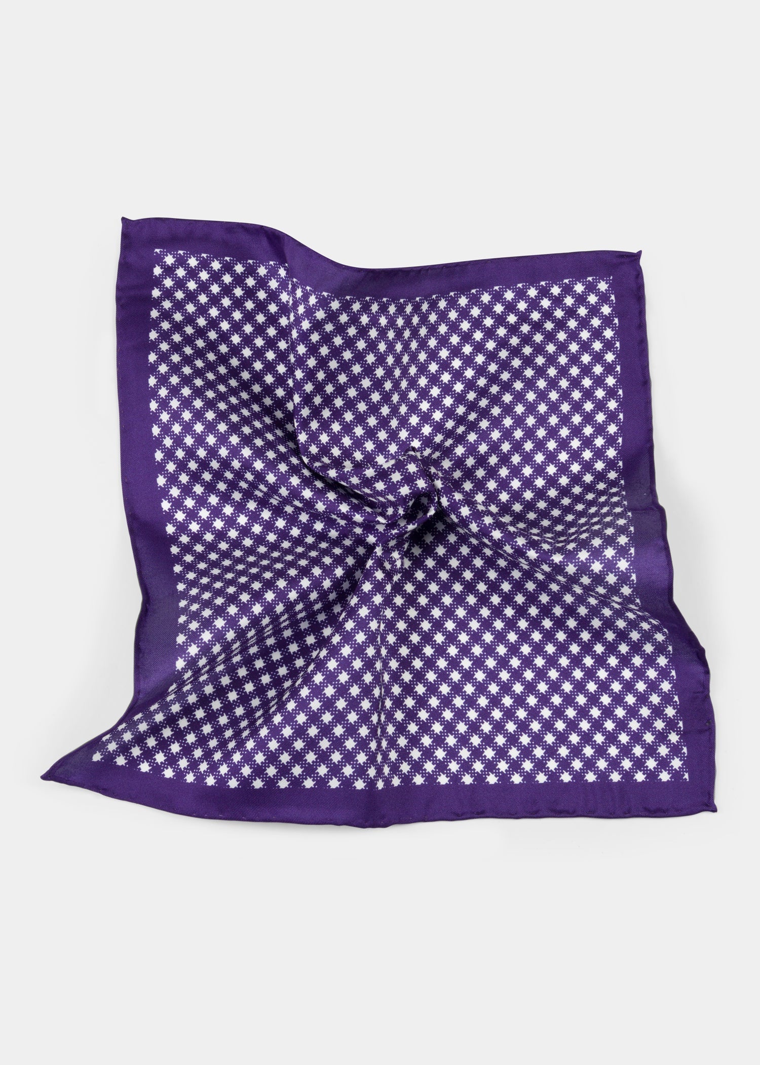 Purple White Pocket Square - Samir Bachkami