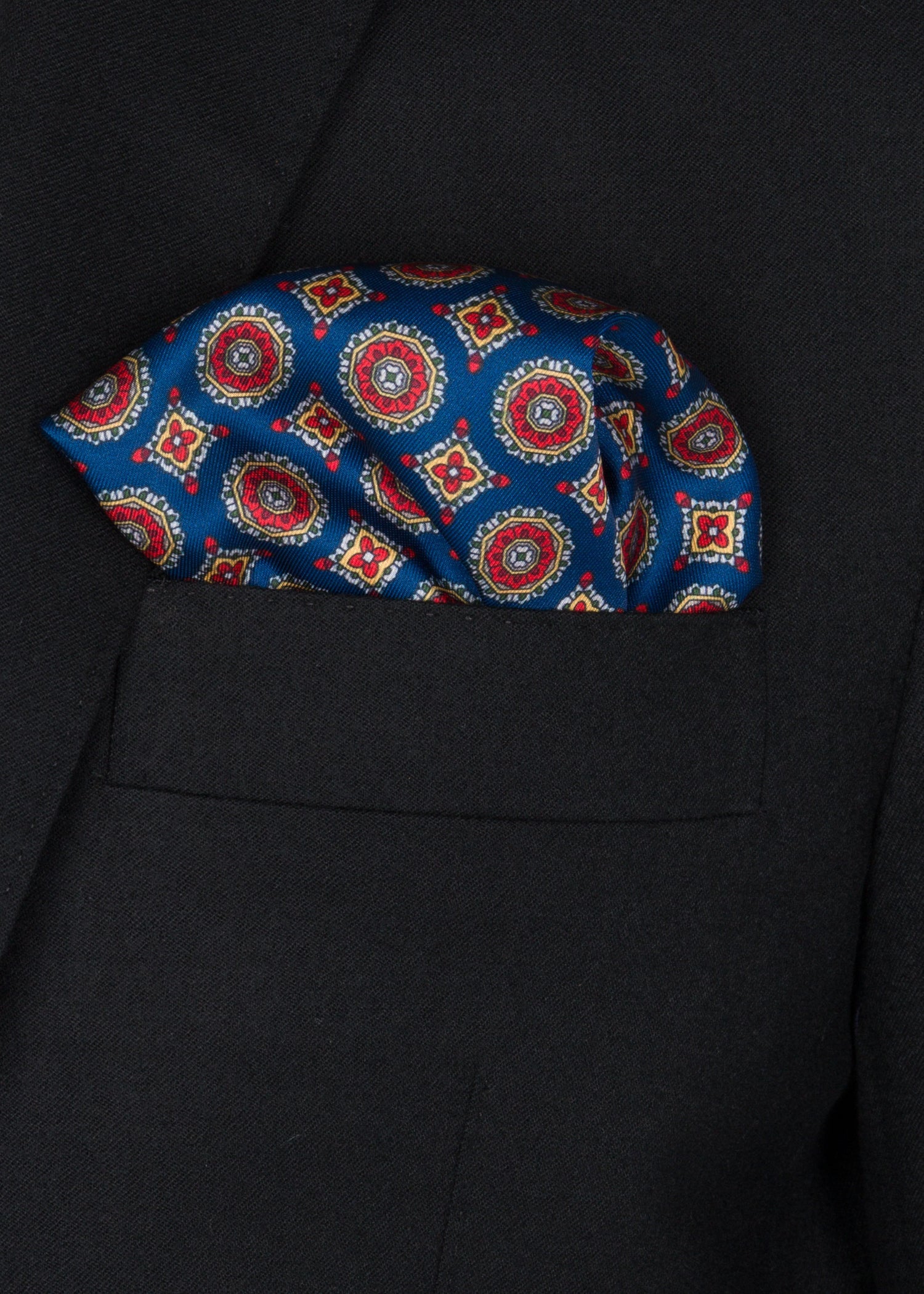 Red Blue Pocket Square - Samir Bachkami