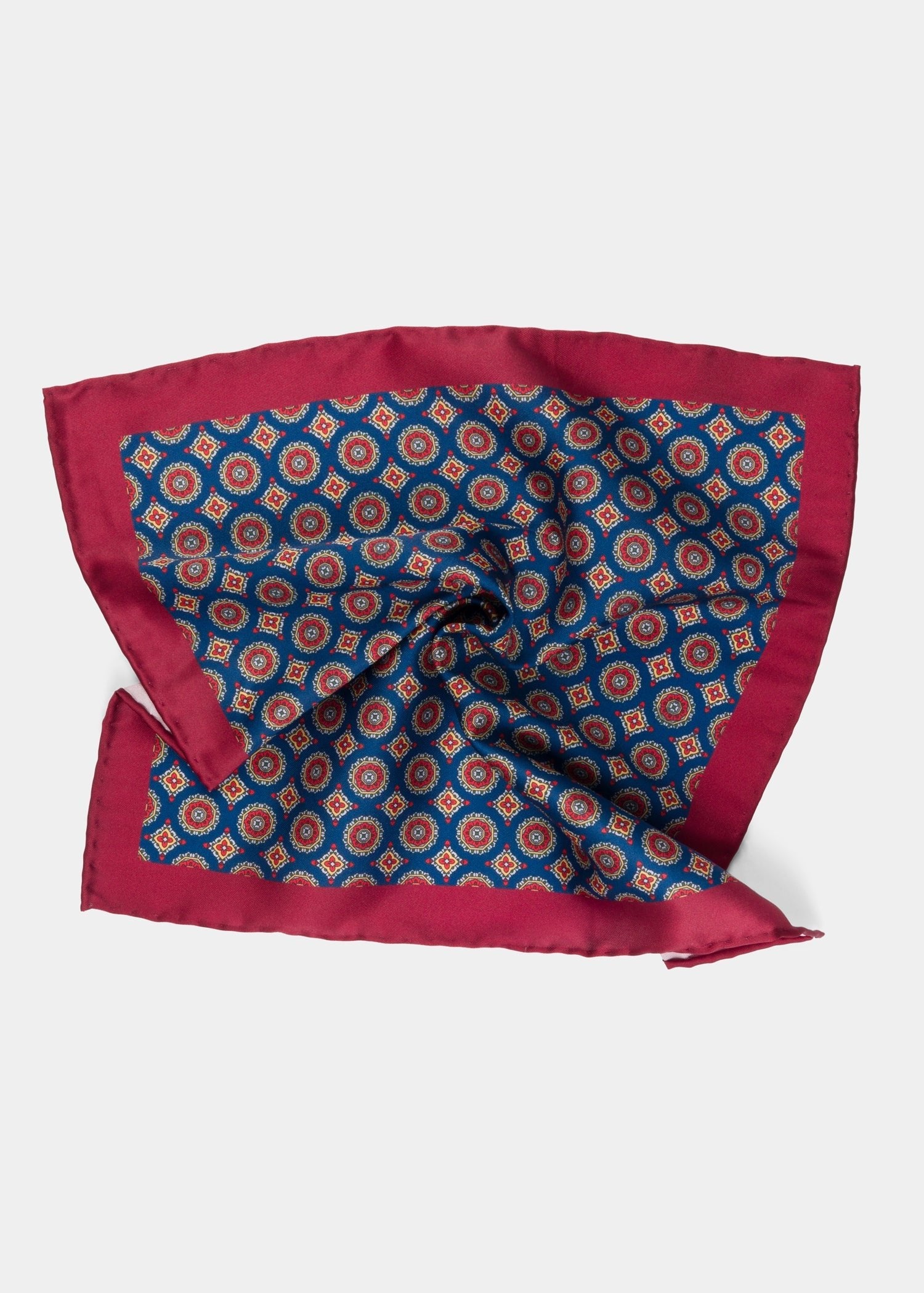 Red Blue Pocket Square - Samir Bachkami