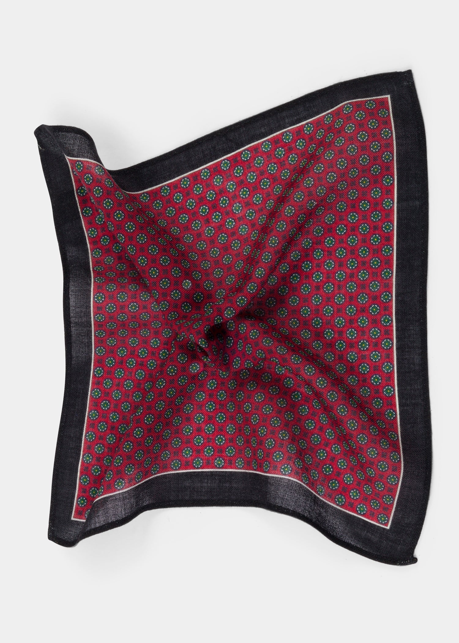 Red Green Pocket Square - Samir Bachkami