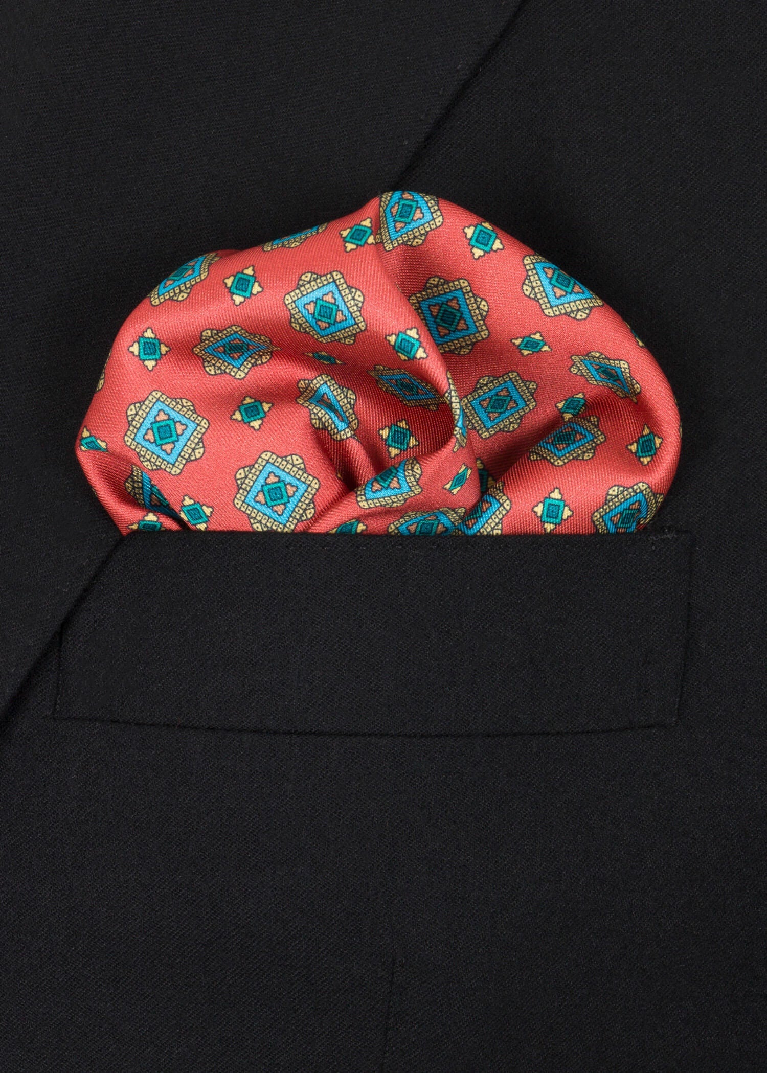 Red Lime Pocket Square - Samir Bachkami