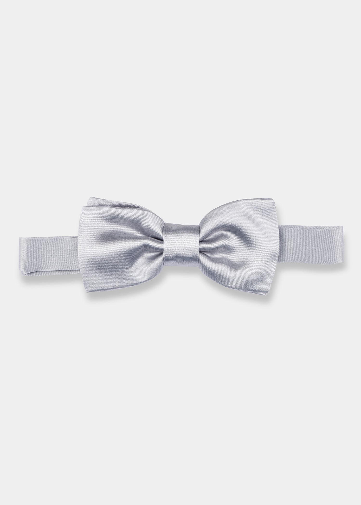 Silver Handmade Silk Bow Tie - Samir Bachkami