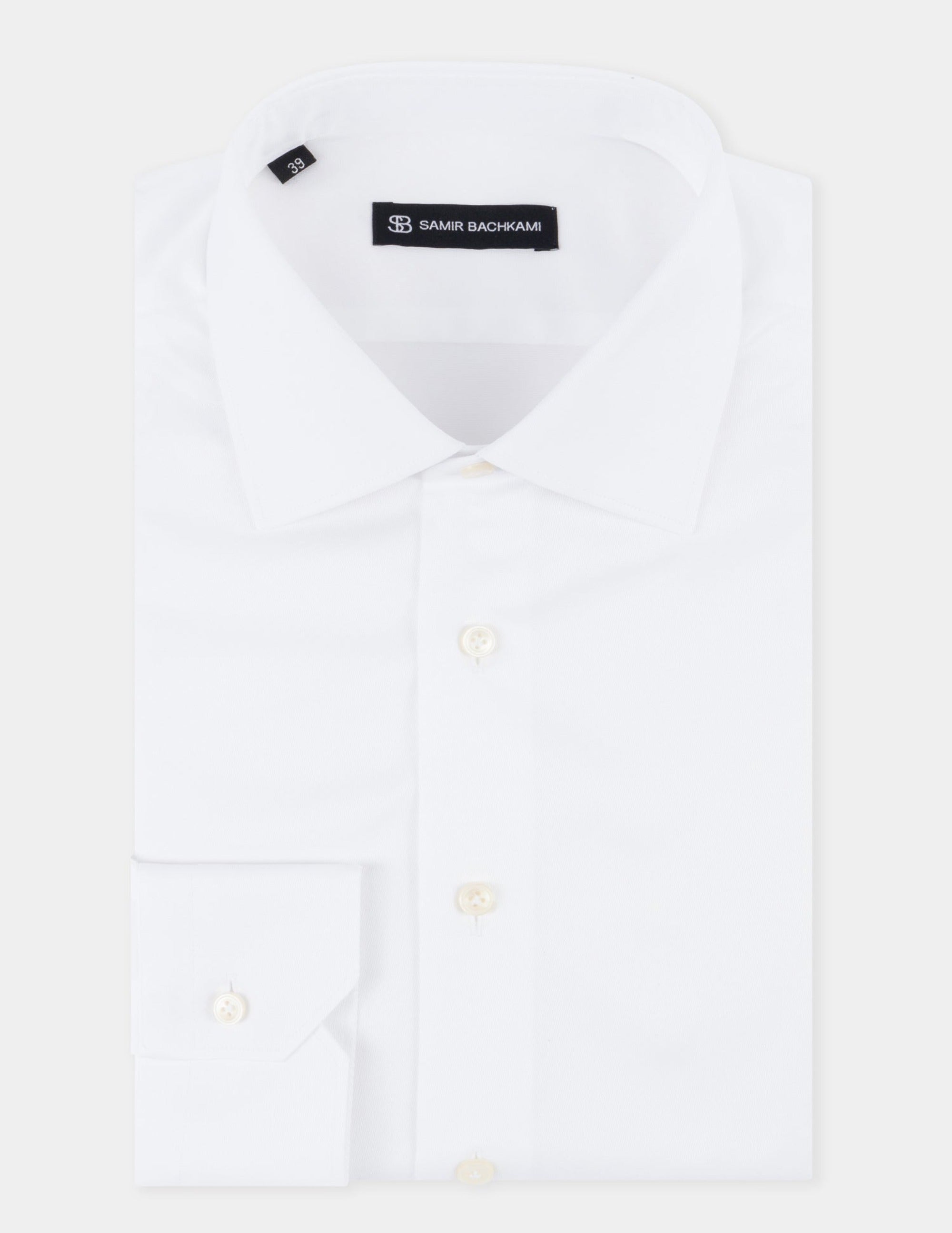White Fine Stretch Slim Fit Shirt - Samir Bachkami