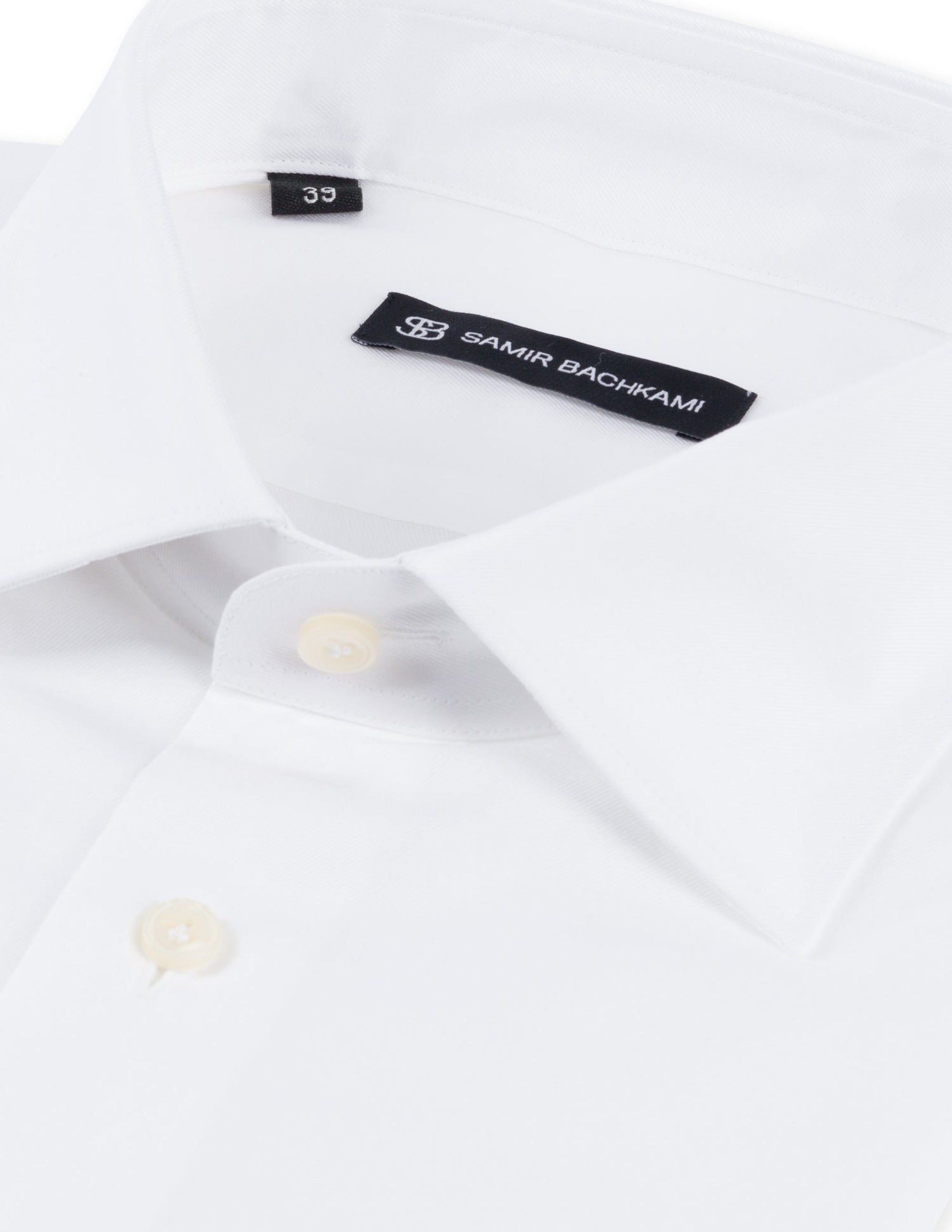 White Fine Stretch Slim Fit Shirt - Samir Bachkami