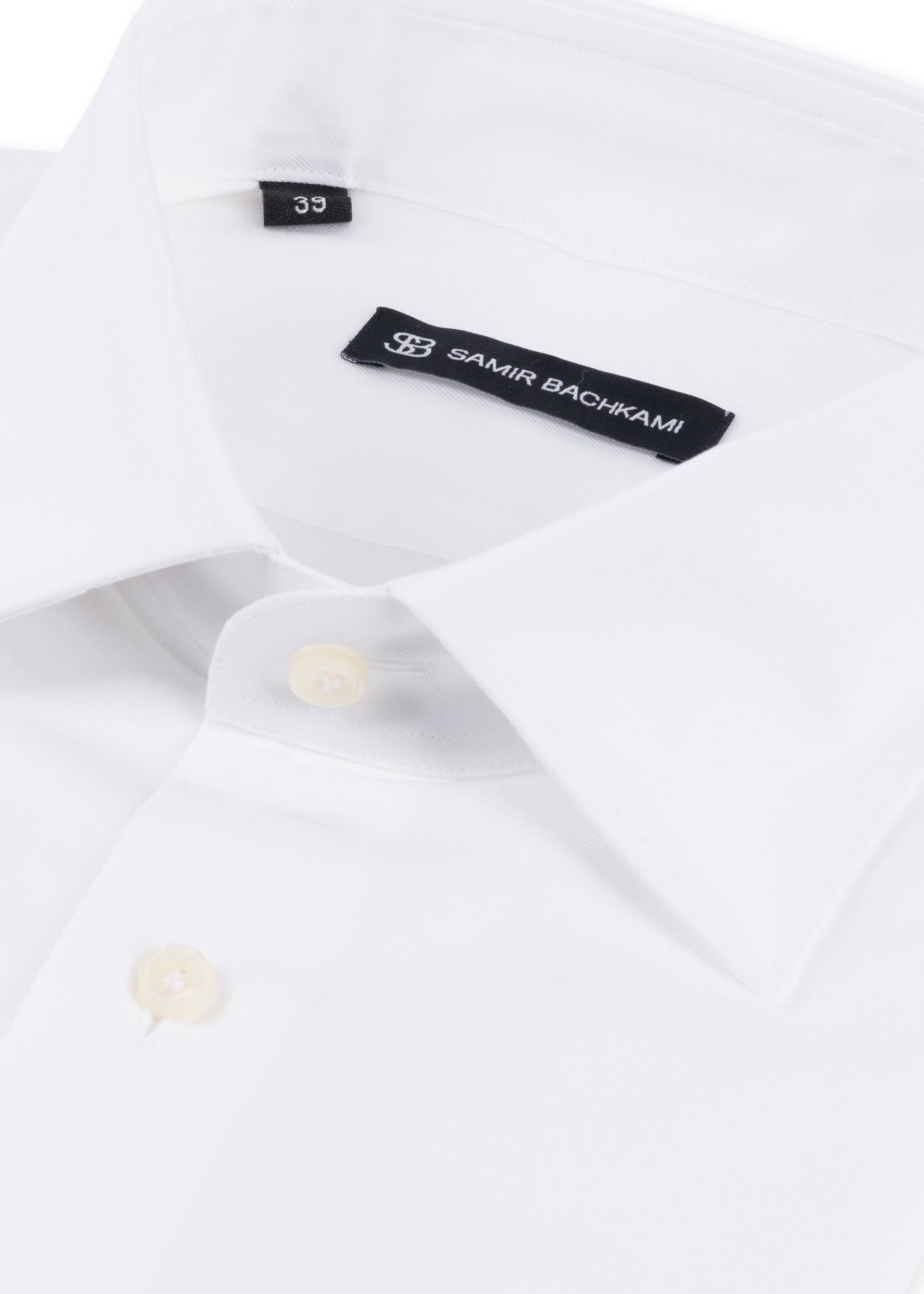 White Textured Slim Fit Shirt - Samir Bachkami