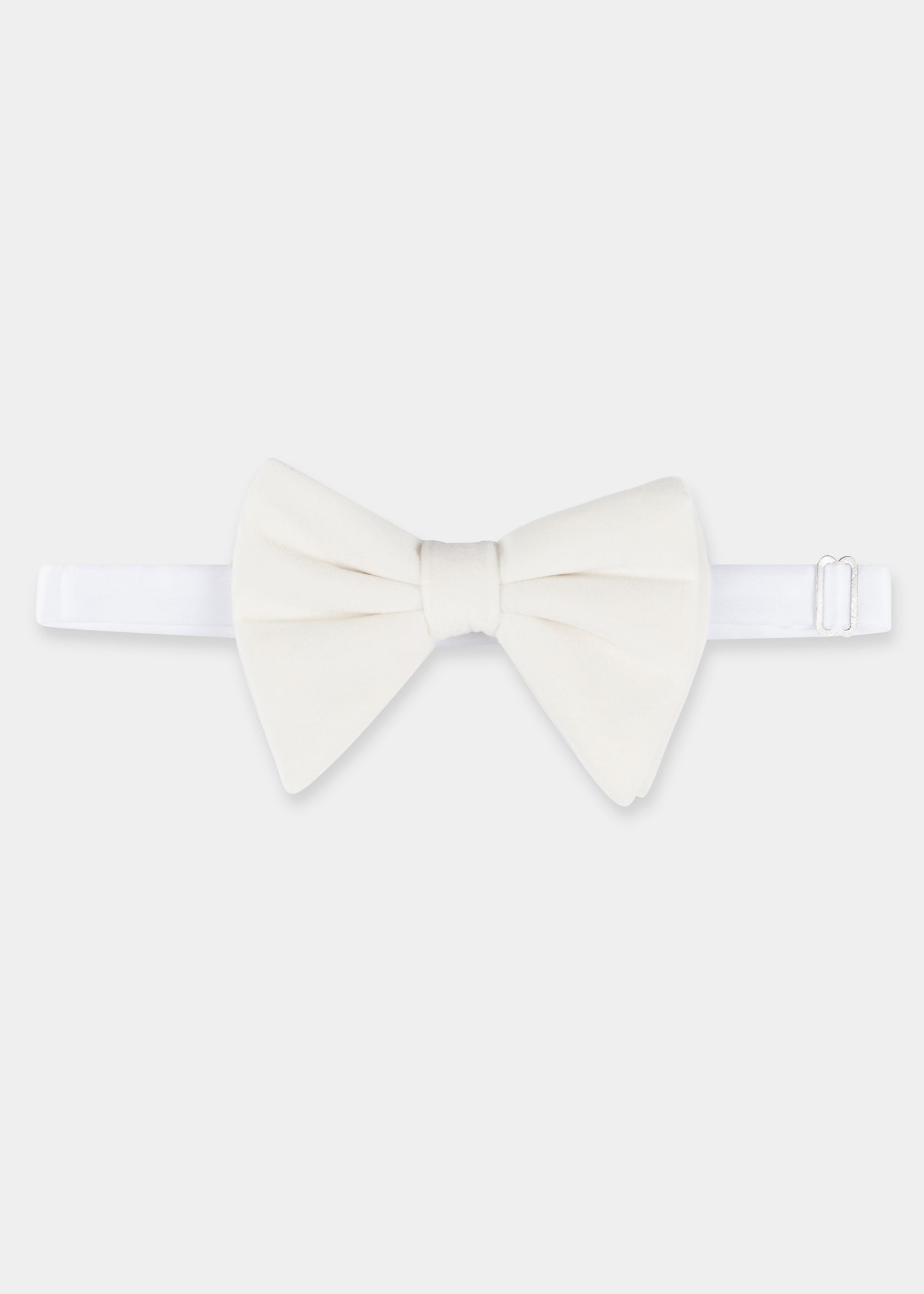 White Velvet Bow Tie - Samir Bachkami