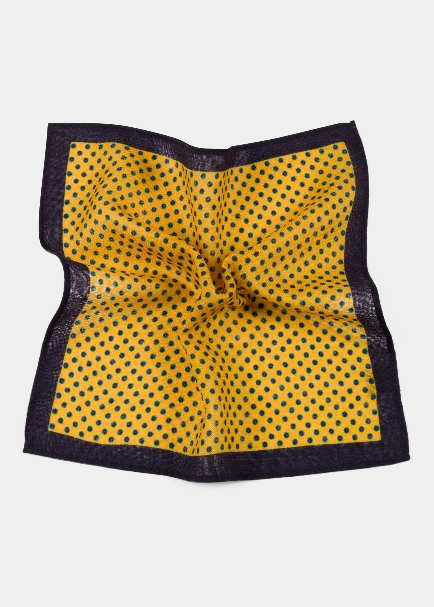 Yellow Black Pocket Square - Samir Bachkami