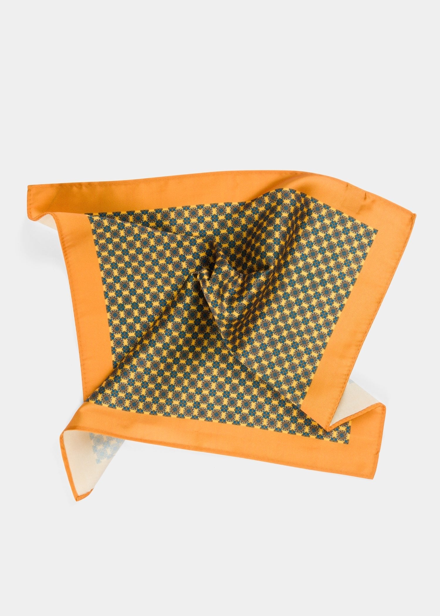 Yellow Blue Pocket Square - Samir Bachkami
