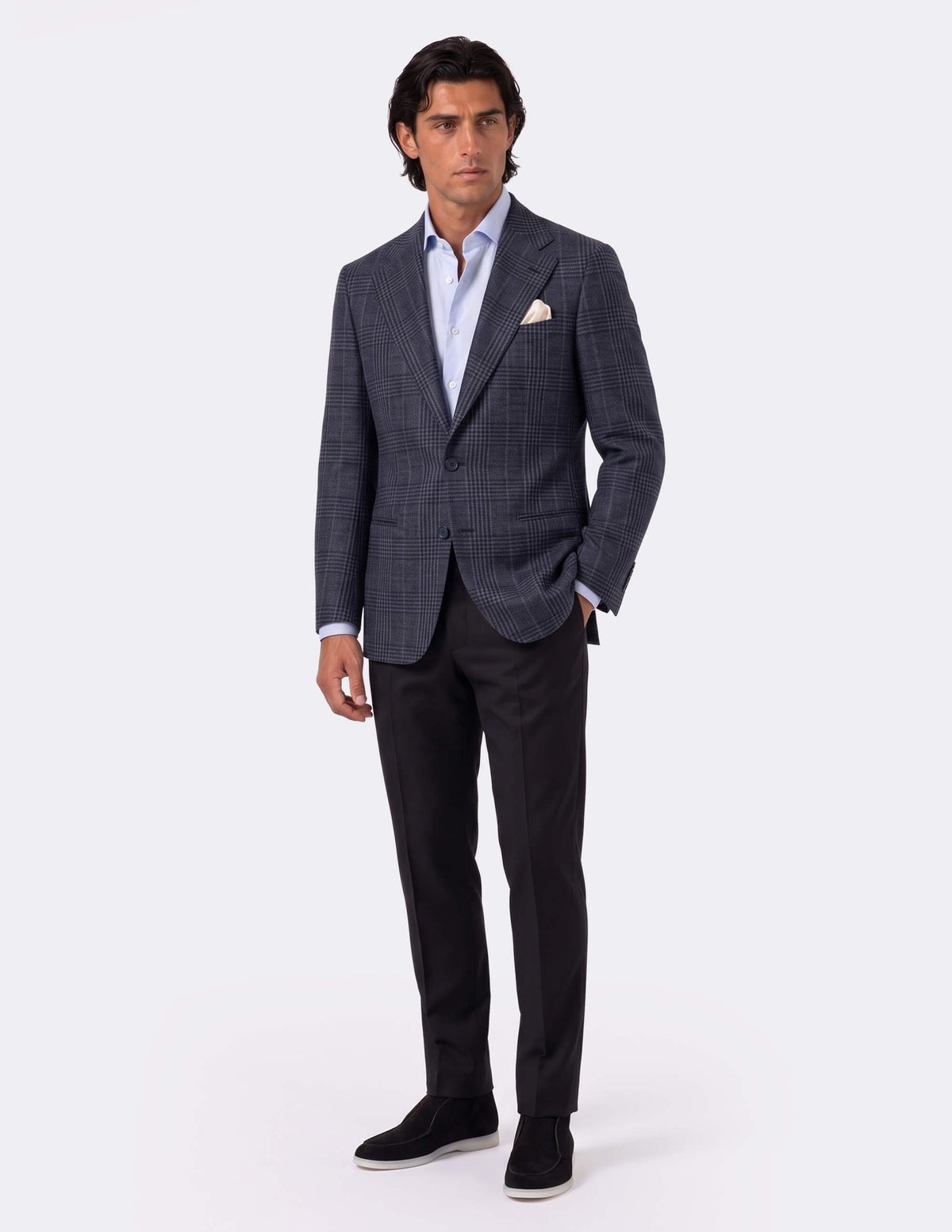 The Orsano Navy Single-Breasted Jacket