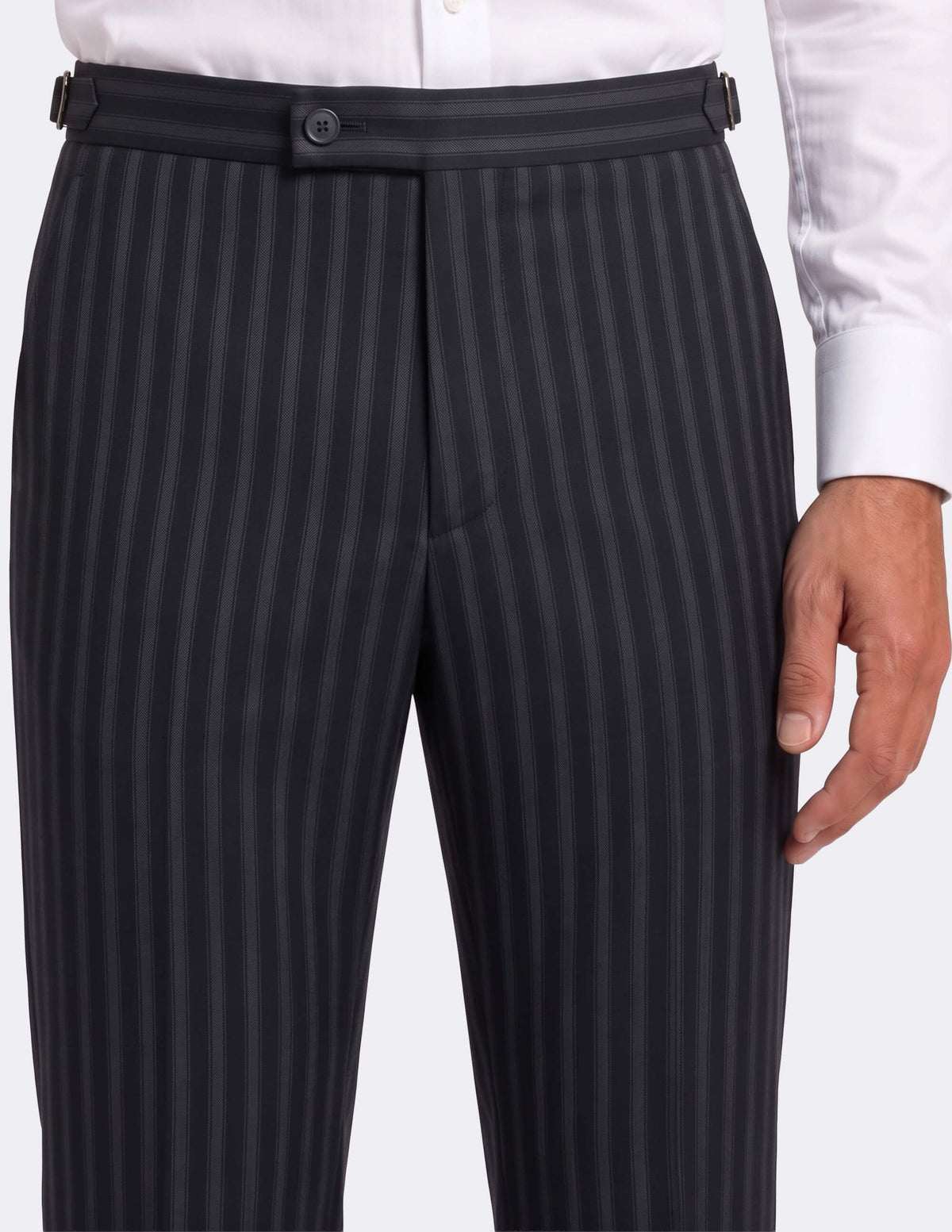The Roma Nero Stripe Double-Breasted Suit